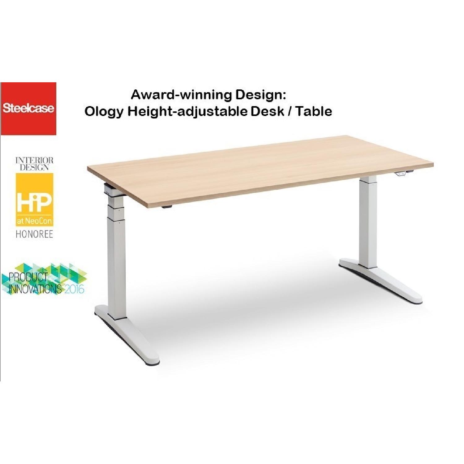 Steelcase Electric/Automatic Rectangular Adjustable Desk - image-1