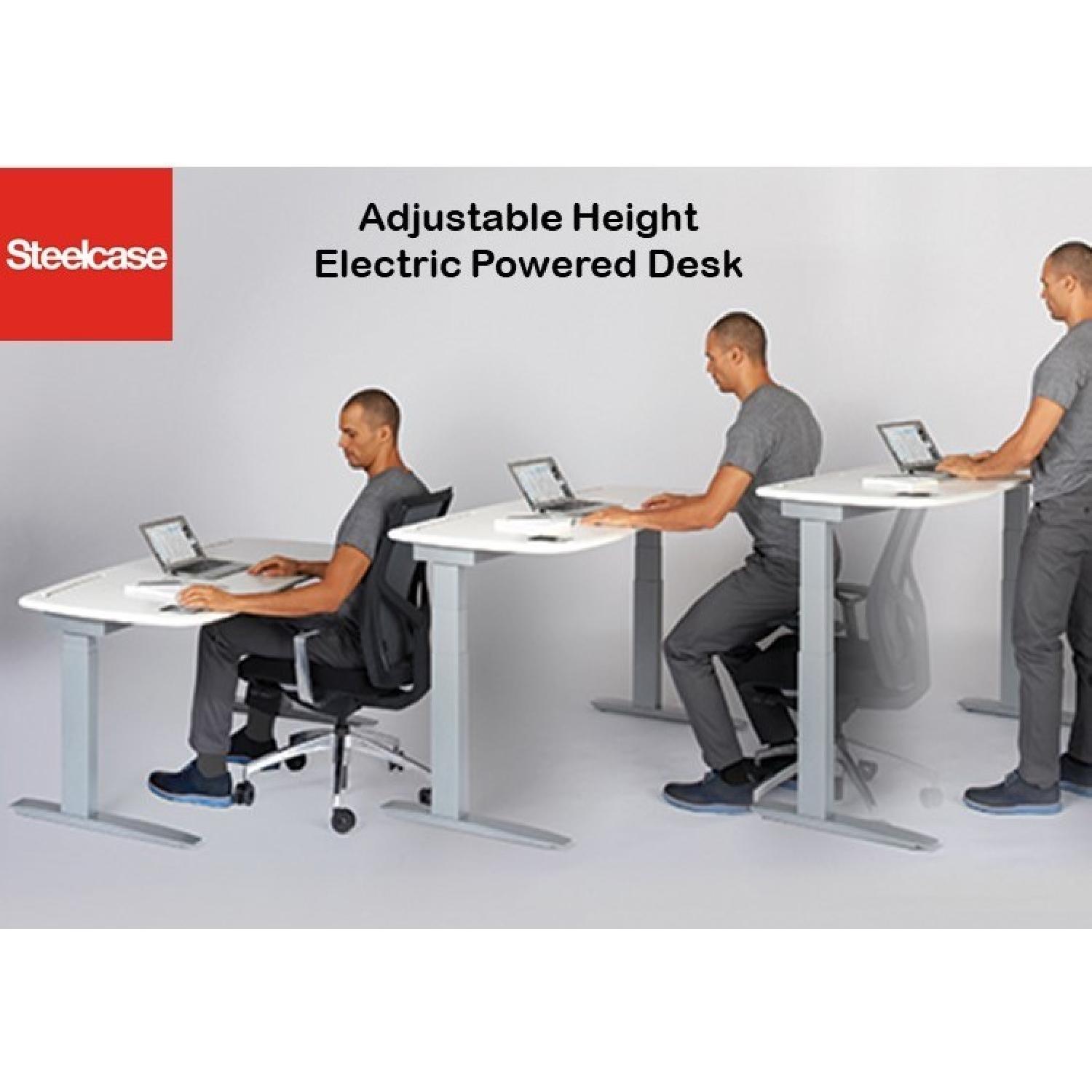 Steelcase Electric/Automatic Rectangular Adjustable Desk - image-2