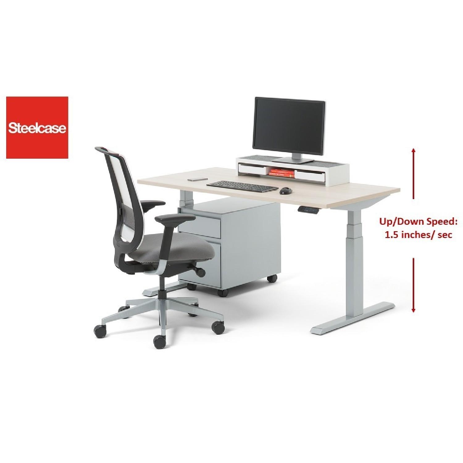Steelcase Electric/Automatic Rectangular Adjustable Desk - image-3