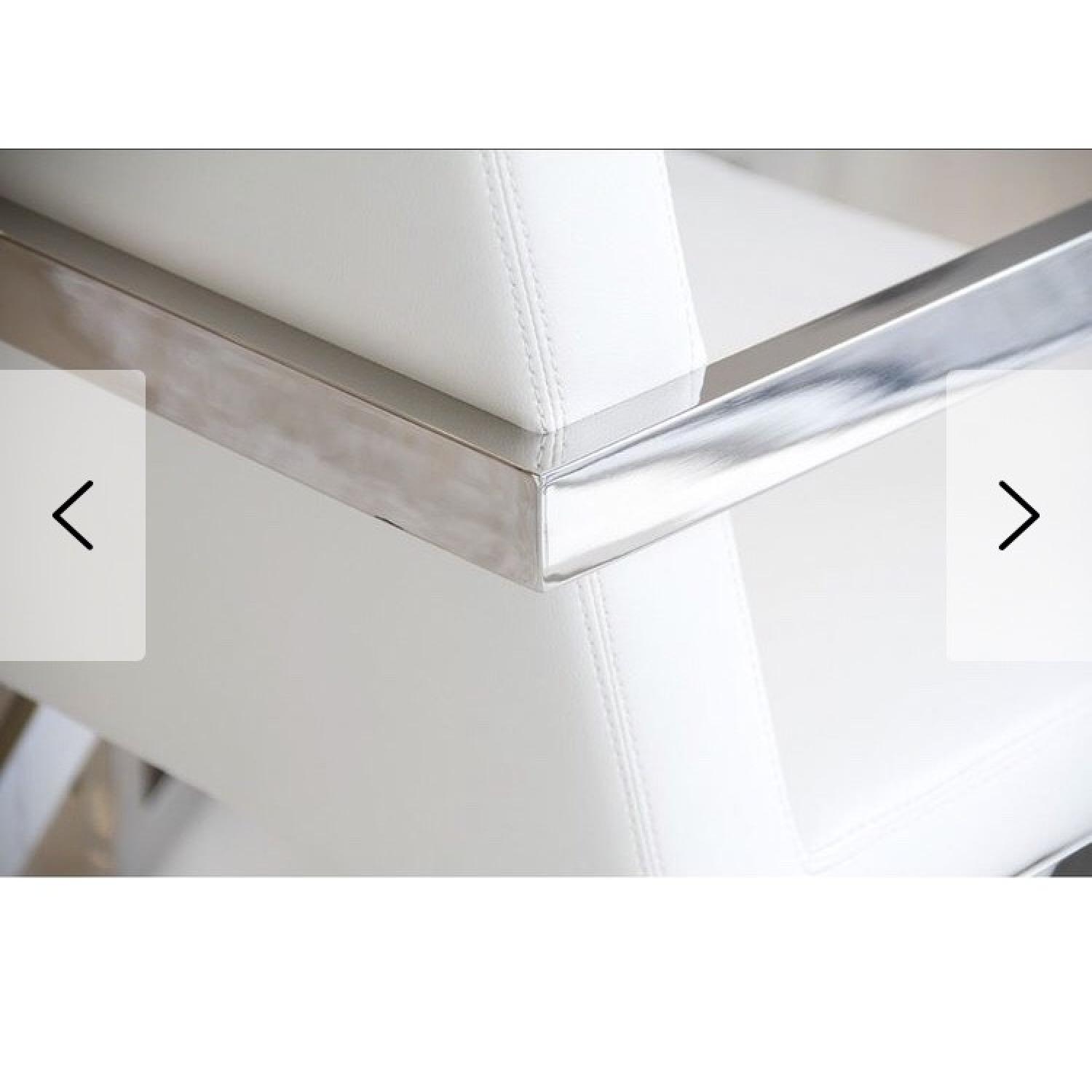 Modani White Leatherette Dining Chairs - image-2