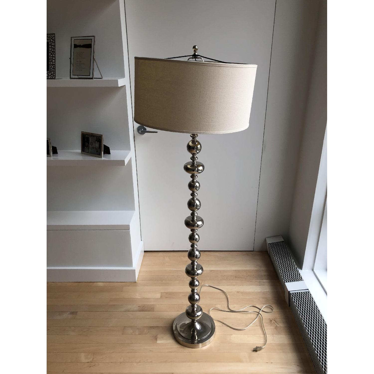 Pottery Barn Silver Floor Lamp - image-1