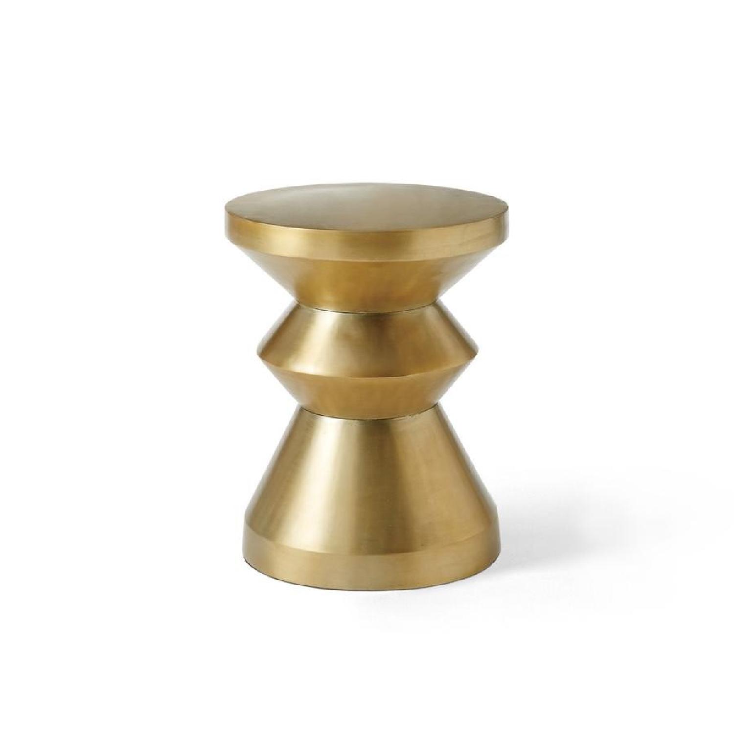 West Elm Antique Brass Cocktail/Side Table AptDeco