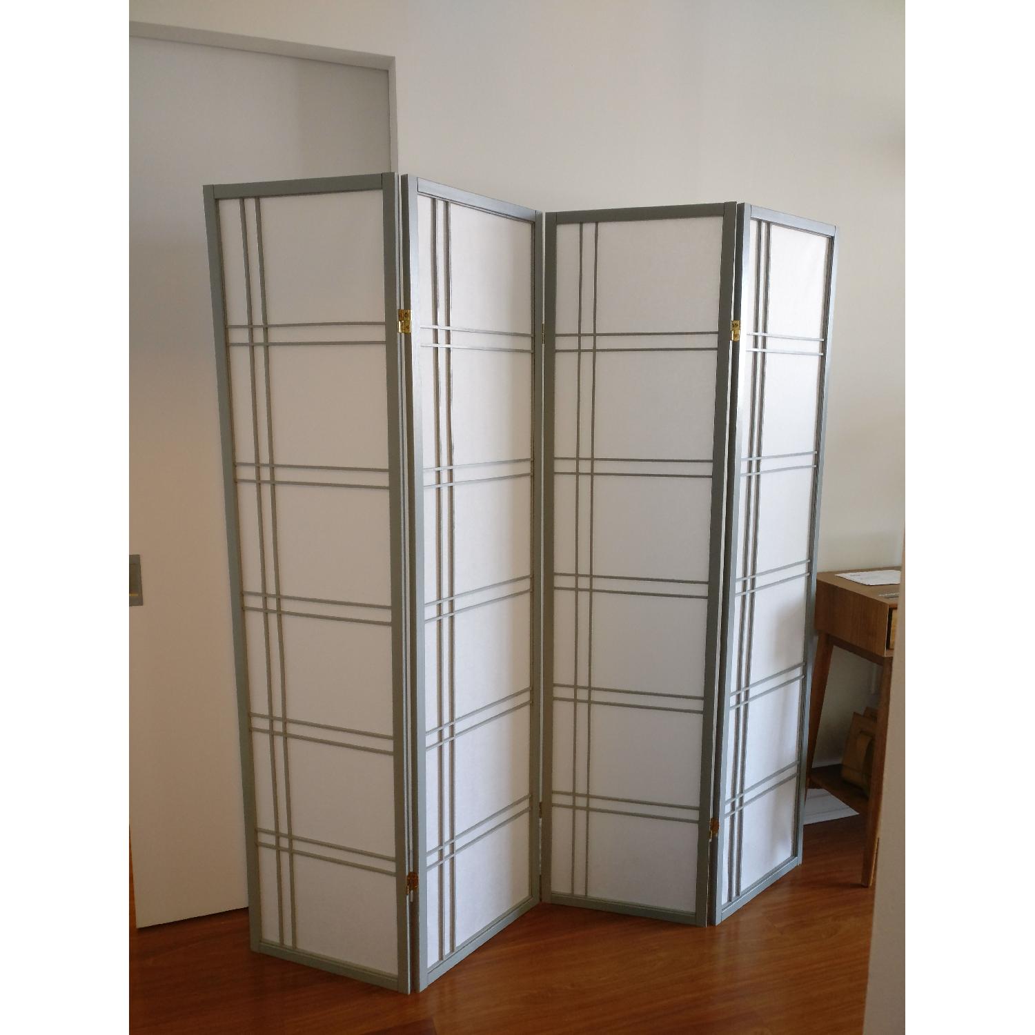 Room Dividers and Privacy Screens Grey Shoji Divider Screen - image-2
