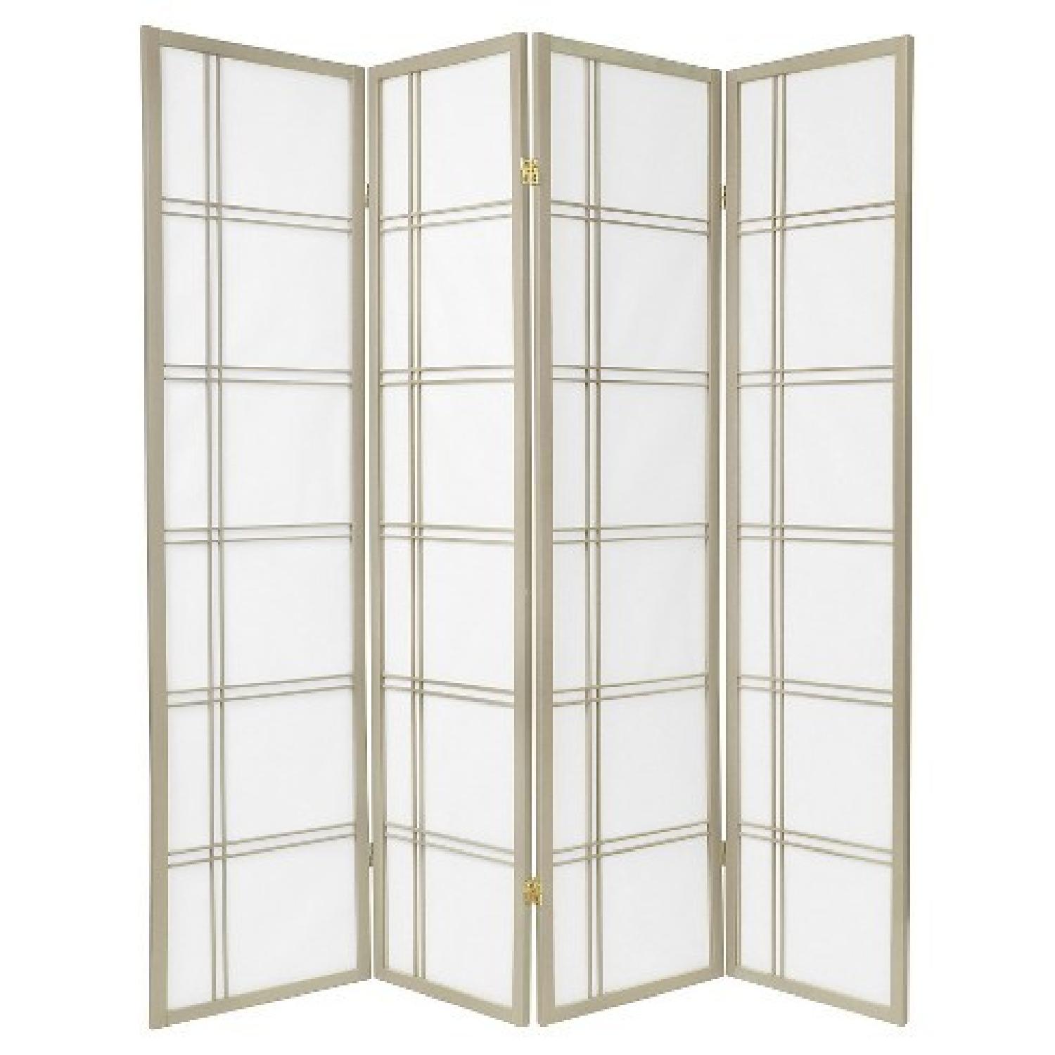 Room Dividers and Privacy Screens Grey Shoji Divider Screen - image-0