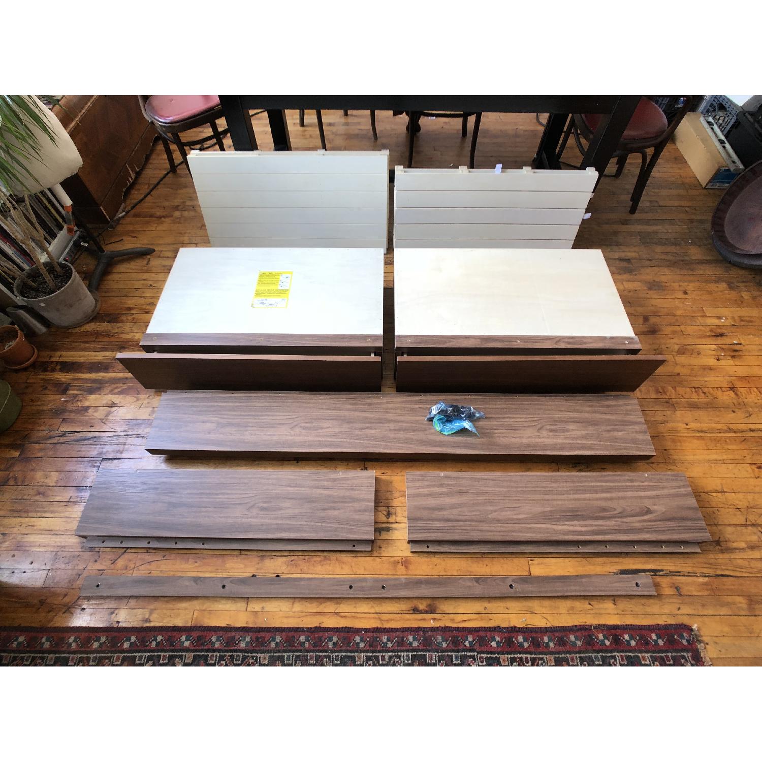 Muji Single/Twin Storage Bed in Walnut - AptDeco