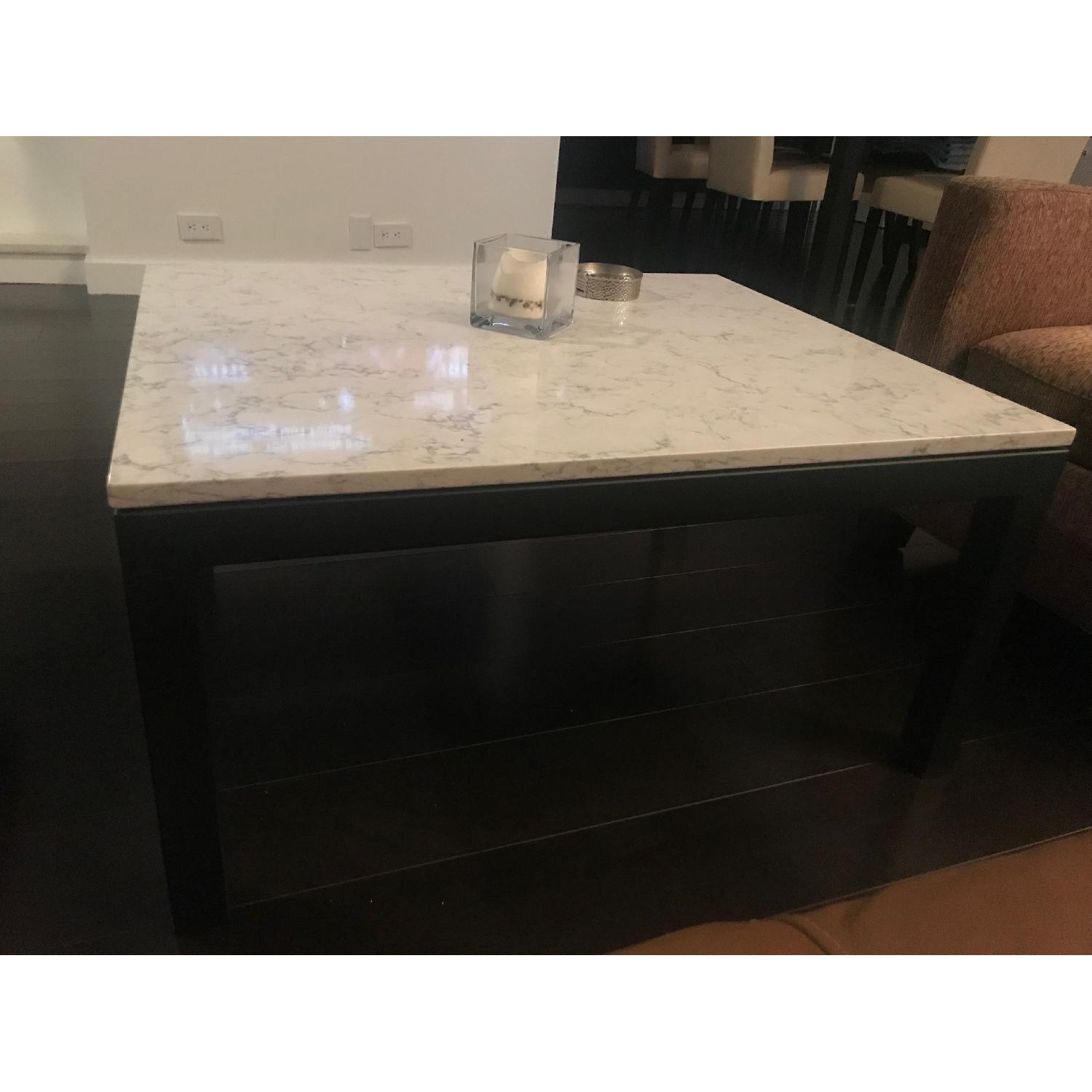 Room & Board Parsons Marble White Quartz Coffee Table AptDeco