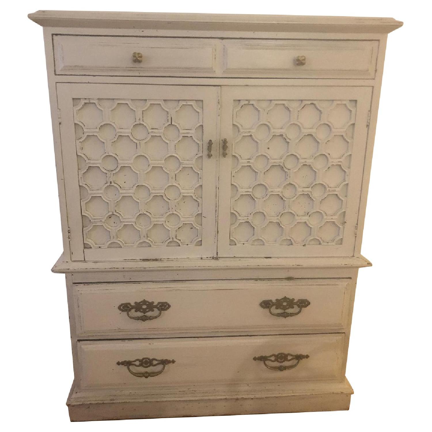 Vintage Shabby Chic Armoire AptDeco