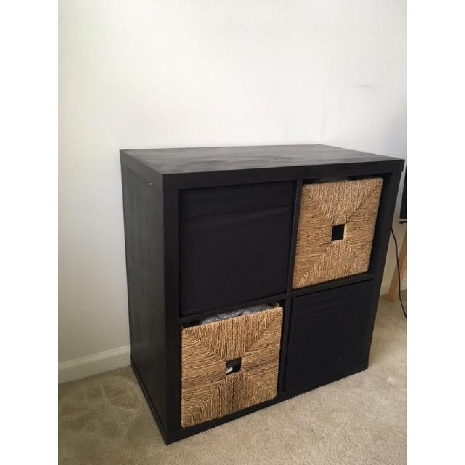 Ikea Kallax Shelf Unit in Black-Brown - image-1