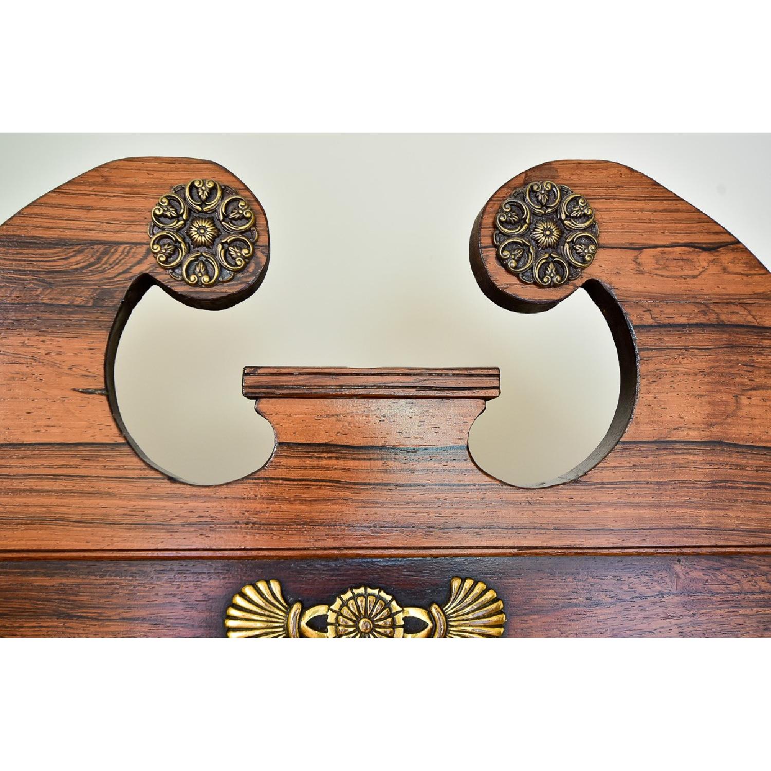 Antique English Hutch/China Cabinet w/ Pediment - image-5