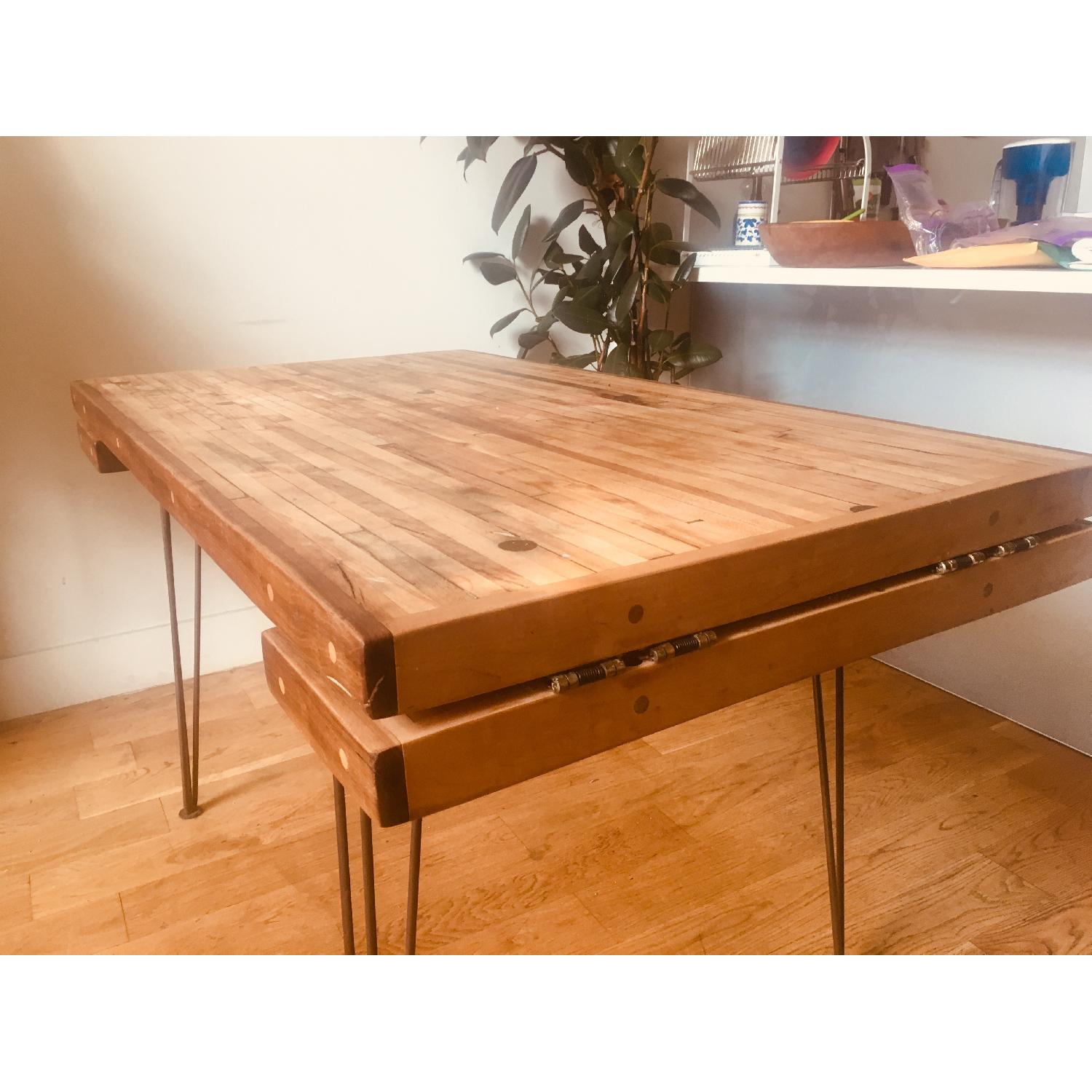 Reclaimed Dining Table w/ Extendable Leaves AptDeco