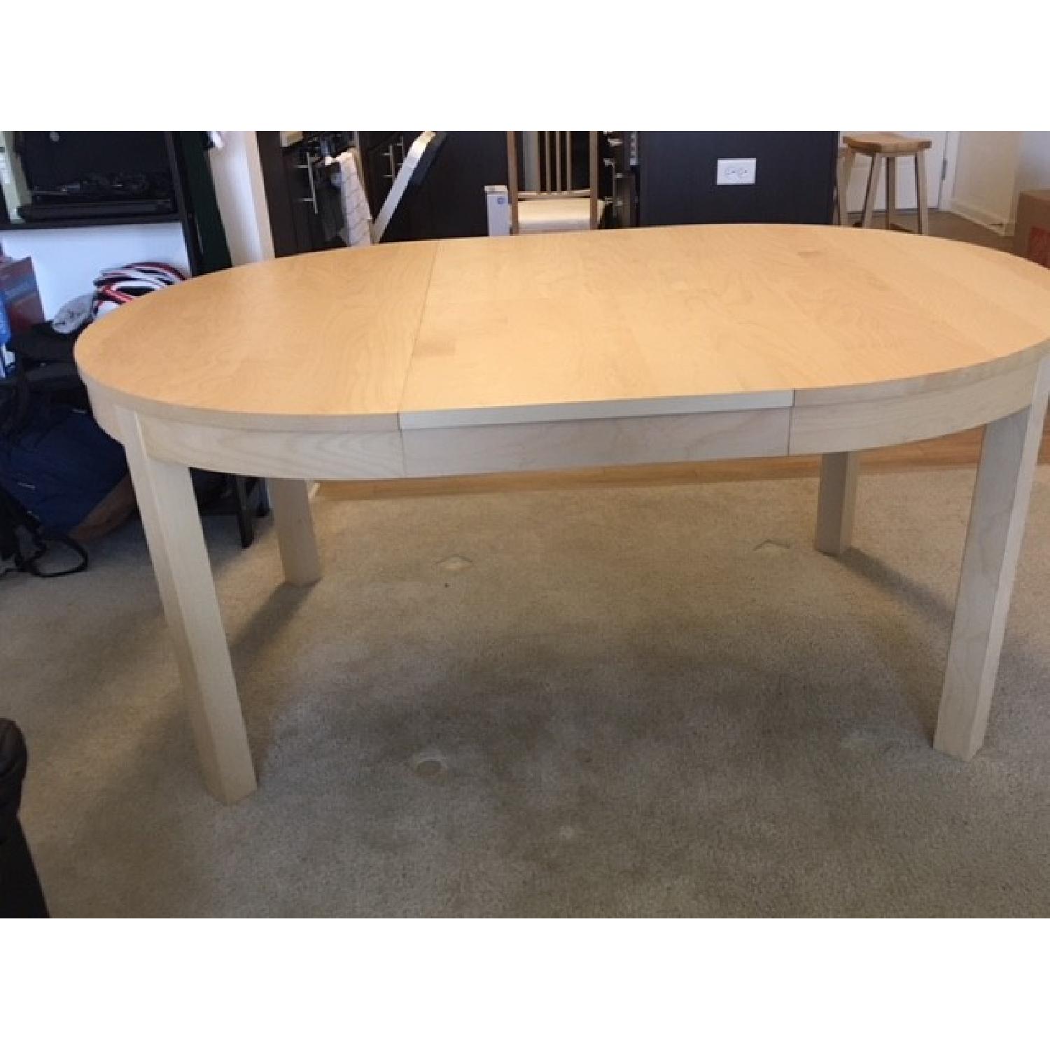 Ikea Bjursta Light Birch Extendable Round Dining Table - image-5