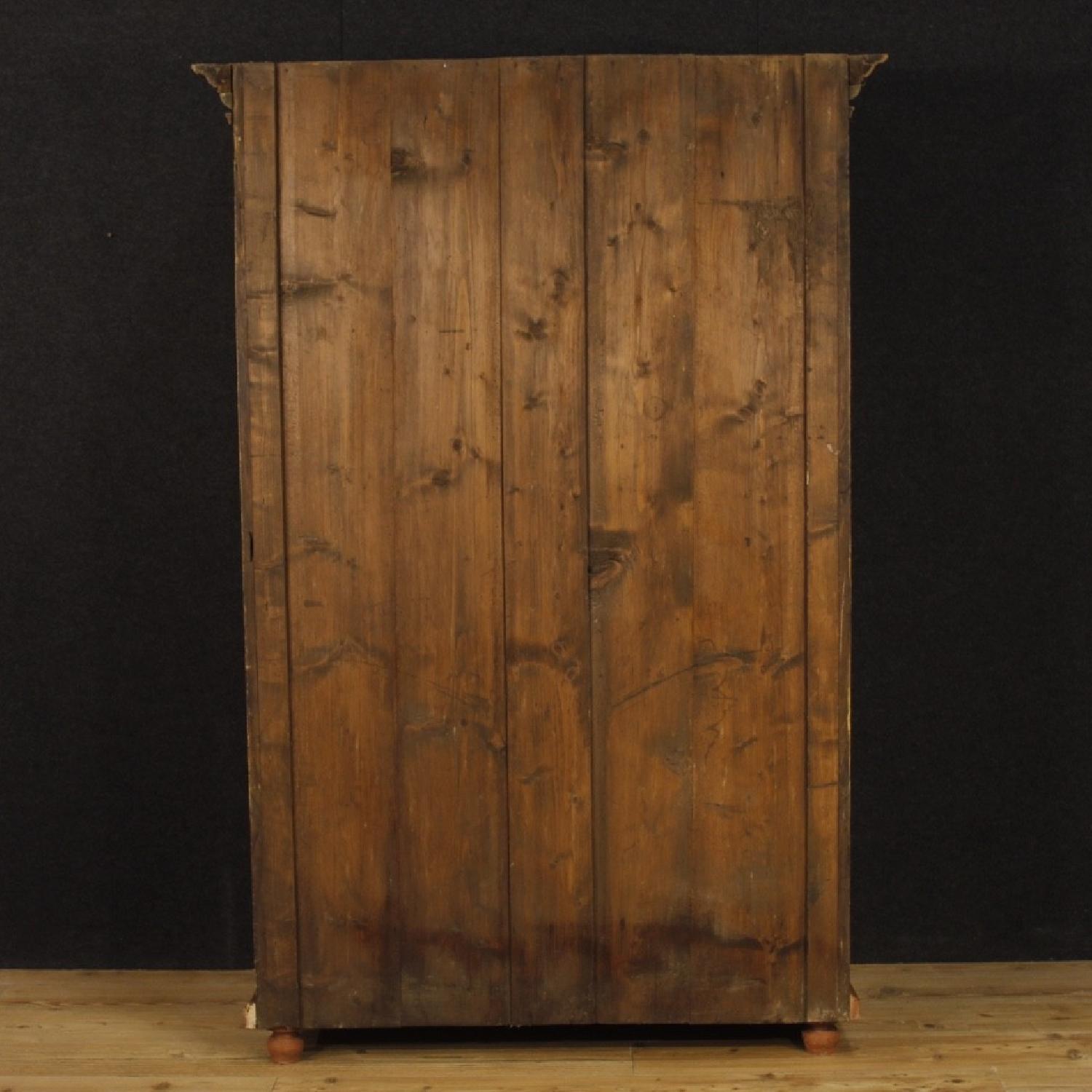 20th Century 1960 Hand Painted Wood East European Wardrobe - image-1