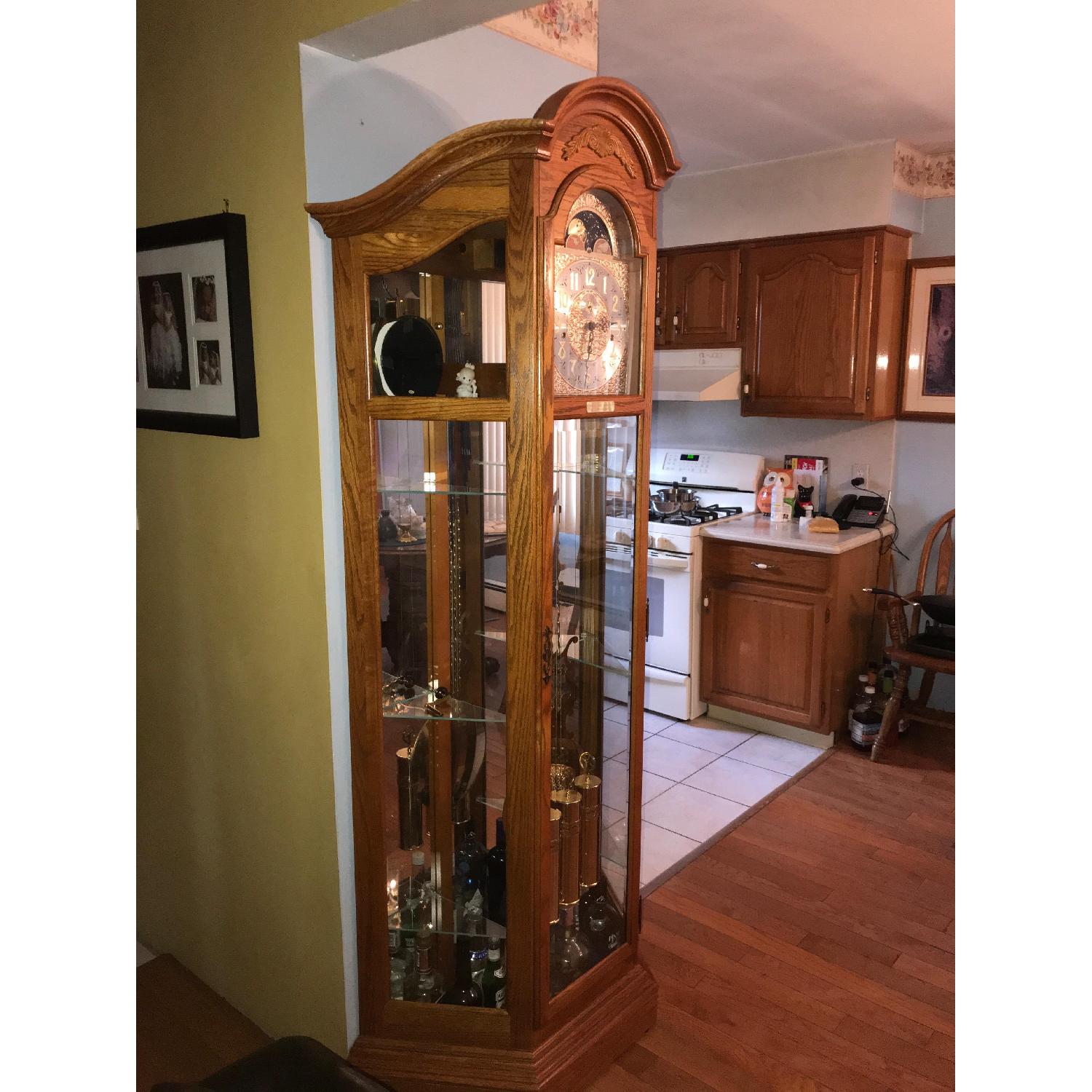 Howard Miller Grandfather Clock Curio - image-3