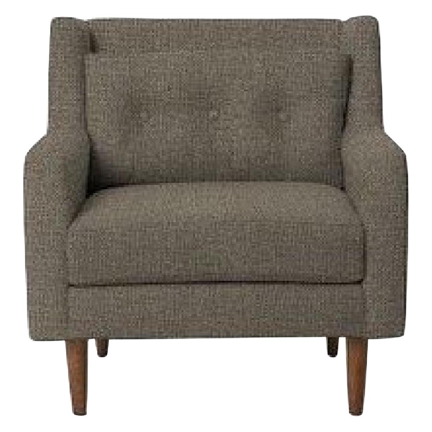 West Elm Crosby Armchair in Pebbleweave Shale Fabric - image-4