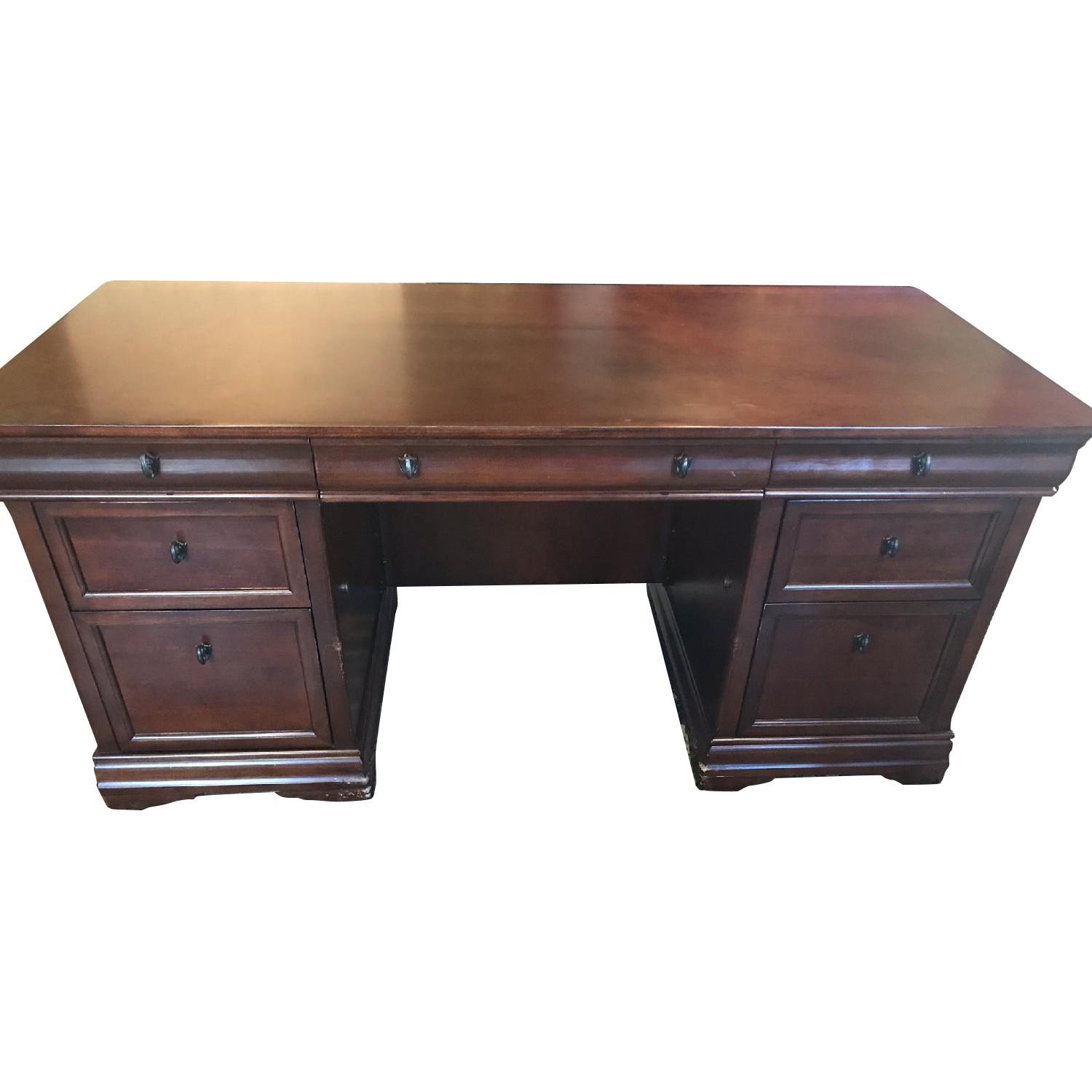 Mahogany Executive Desk - image-0