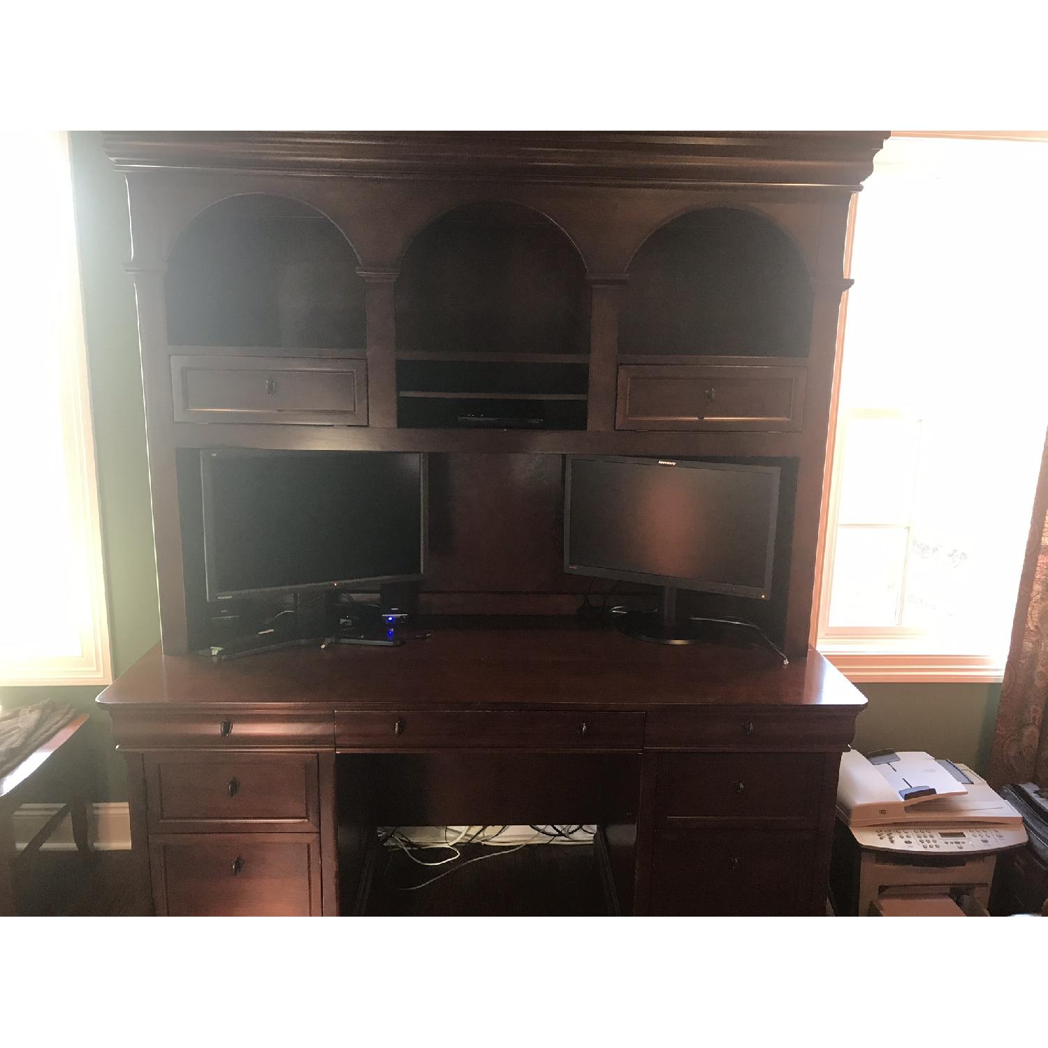 Executive Credenza Desk w/ Hutch - image-1