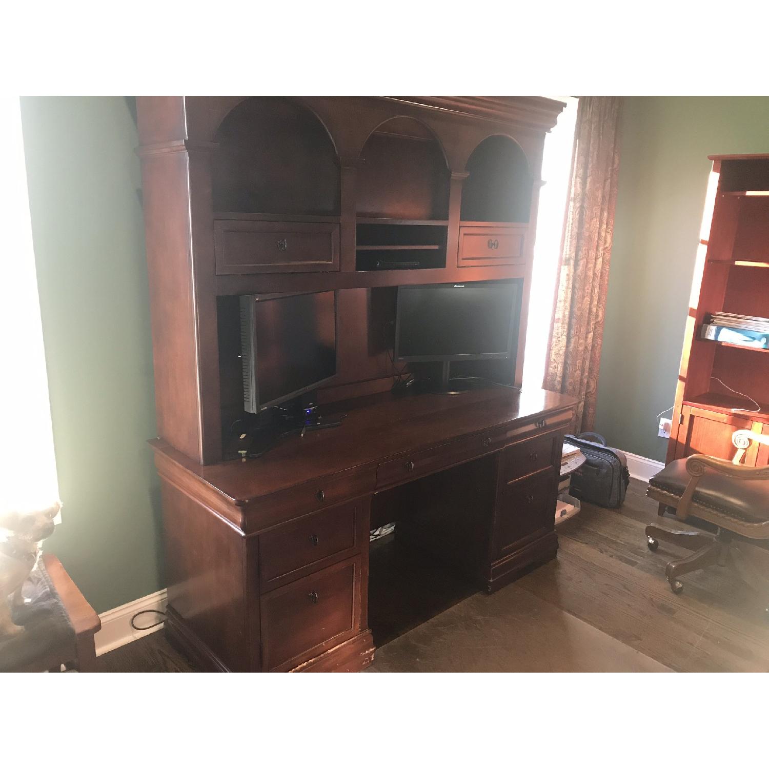 Executive Credenza Desk w/ Hutch - image-3