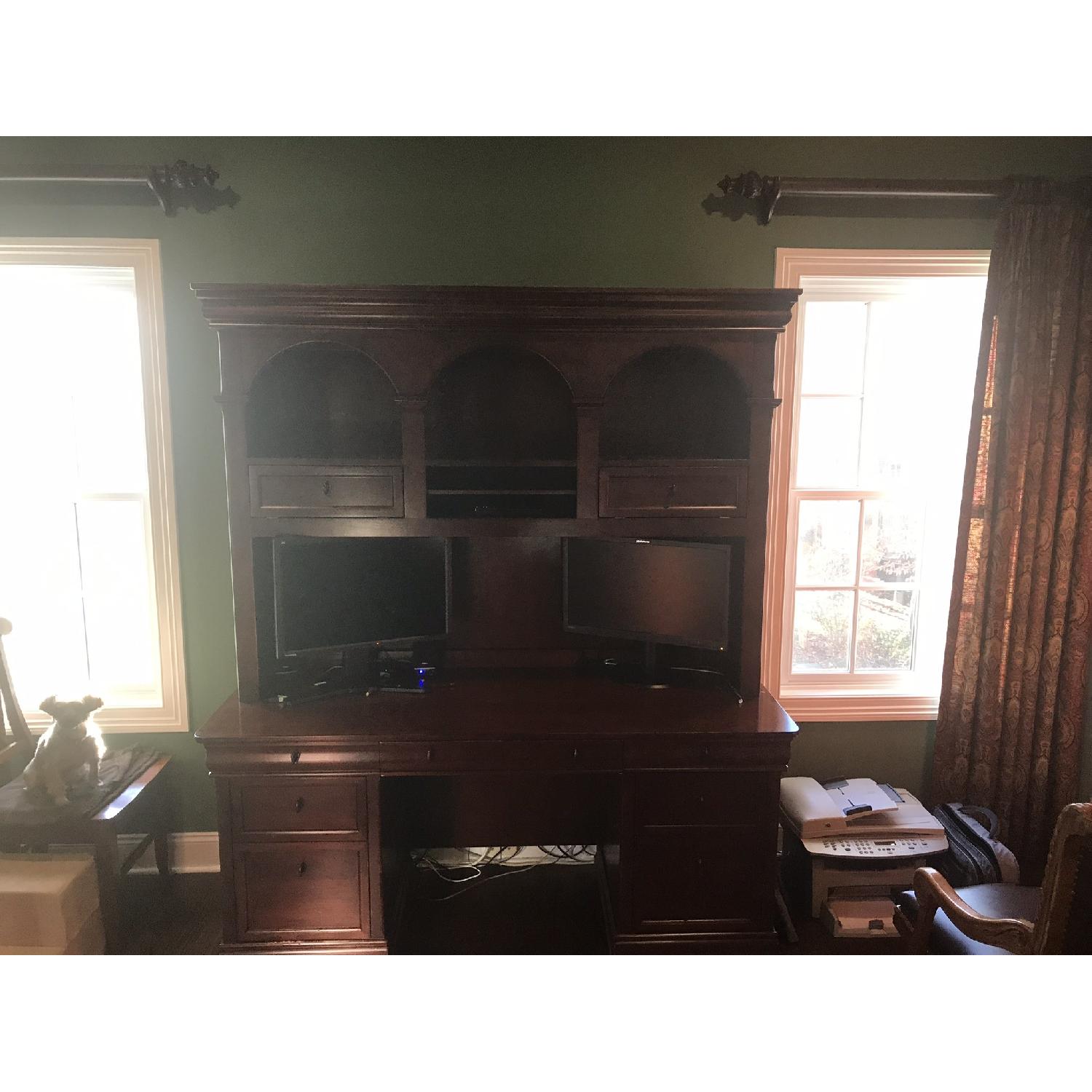 Executive Credenza Desk w/ Hutch - image-4