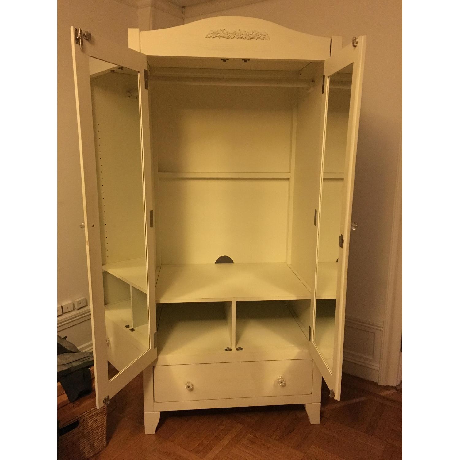 Pottery Barn Teen White Chez Moi Armoire - image-1
