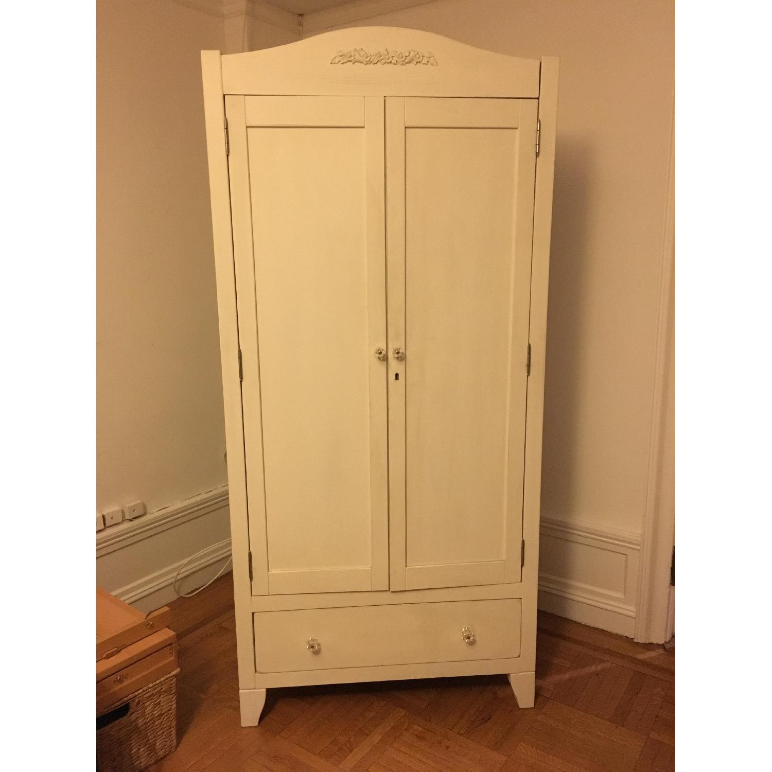 Pottery Barn Teen White Chez Moi Armoire - image-2