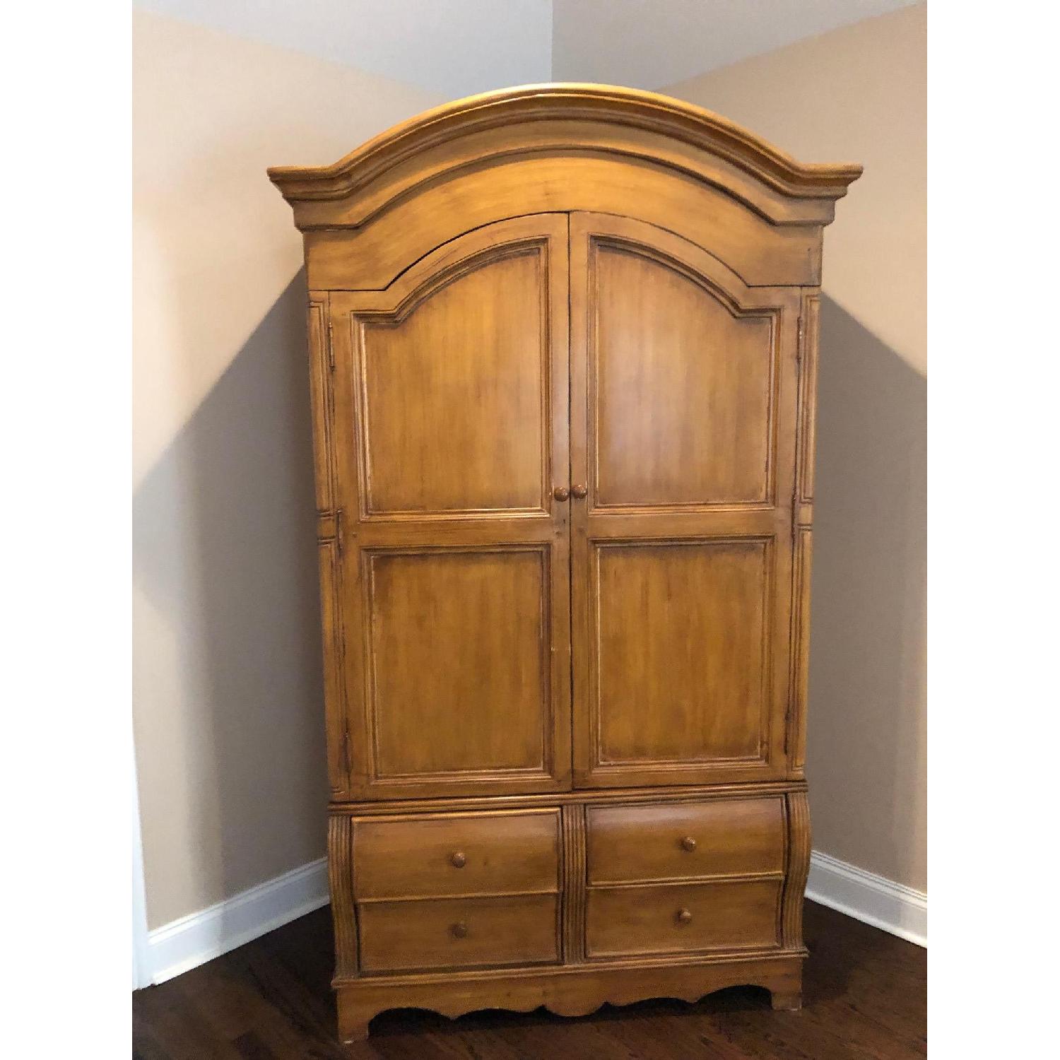 Wood Entertainment Armoire - image-1