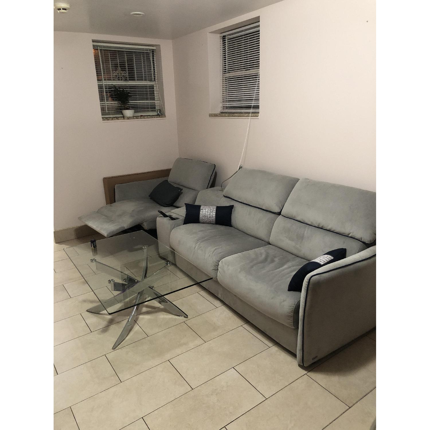 Natuzzi Sleeper Sectional Sofa w/ Recliner AptDeco