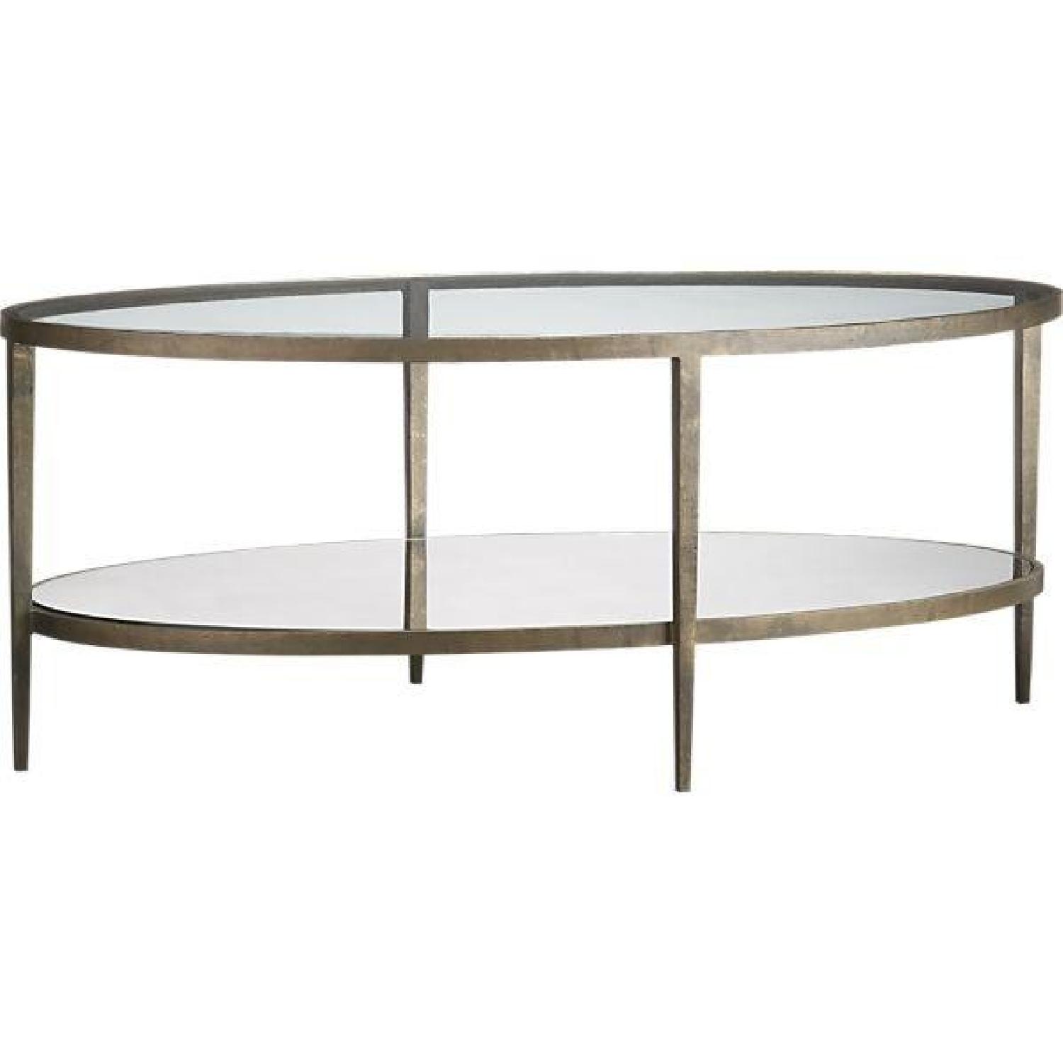 Crate & Barrel Clairemont Oval Coffee Table - image-0