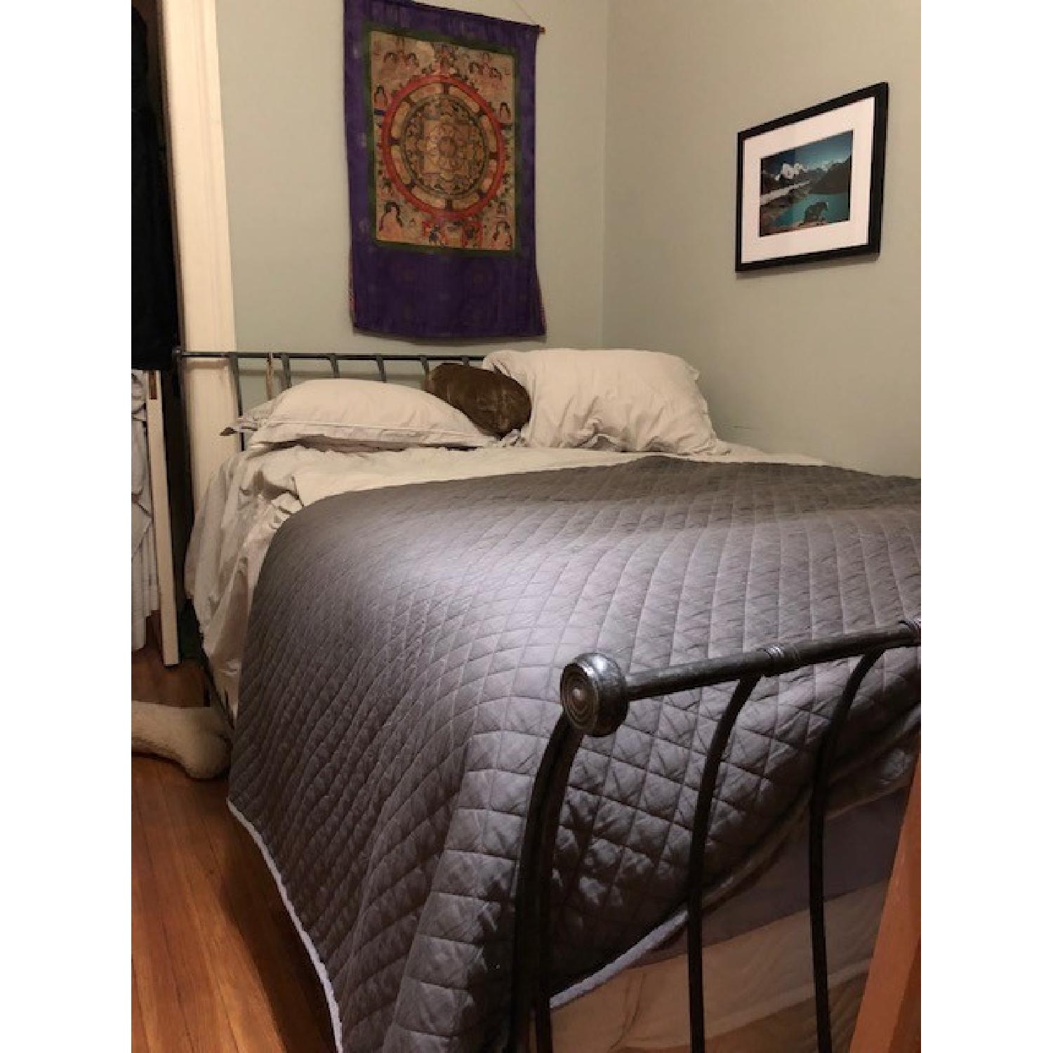 Charles P. Rogers Paris Wrought Iron Queen Sleigh Bed - image-2