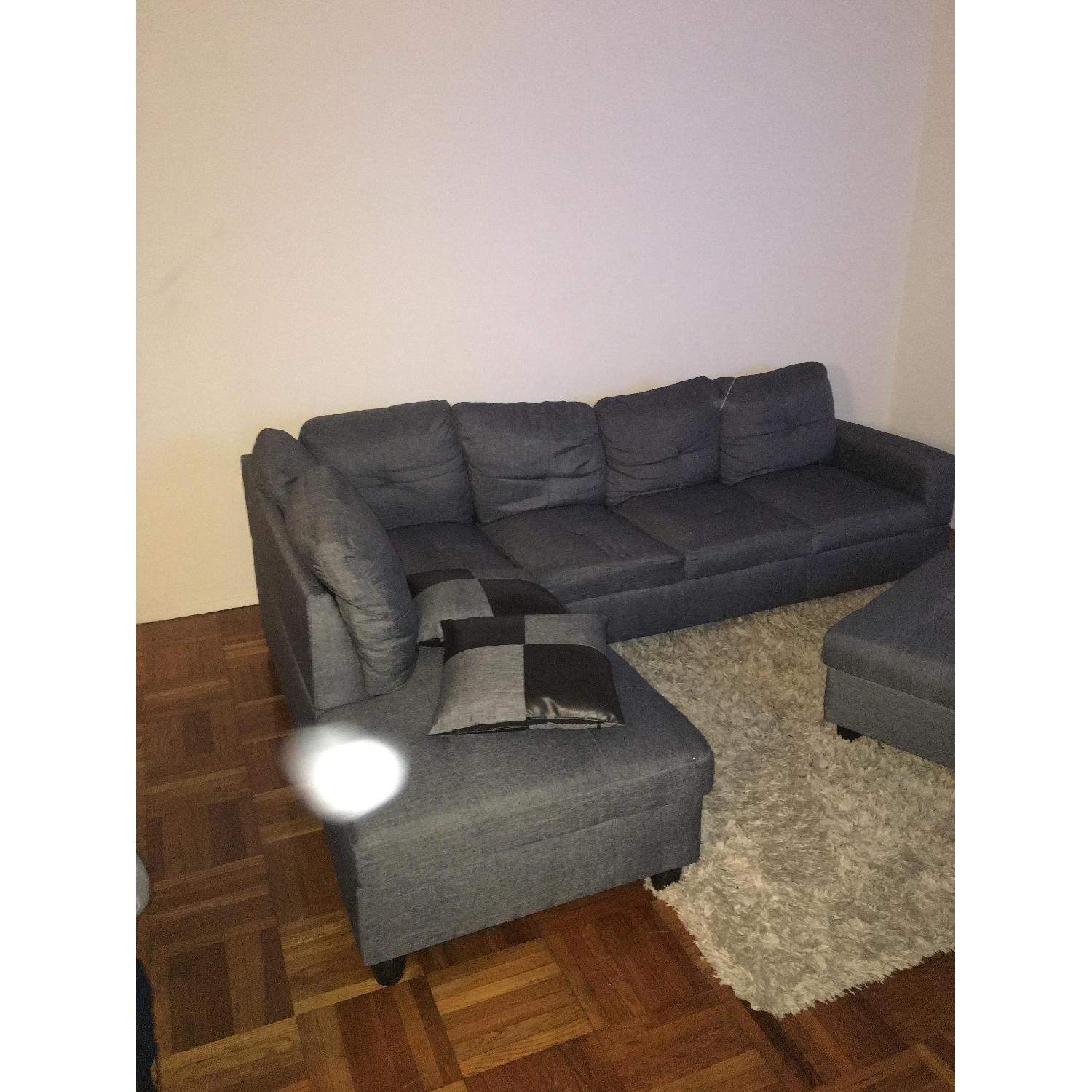 Beverly Furniture Benjamin Sectional Sofa & Ottoman - image-1