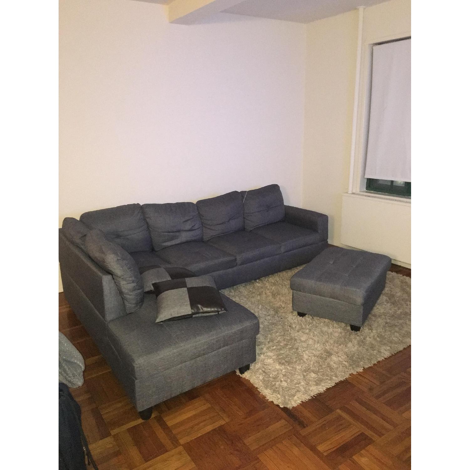 Beverly Furniture Benjamin Sectional Sofa & Ottoman - image-2