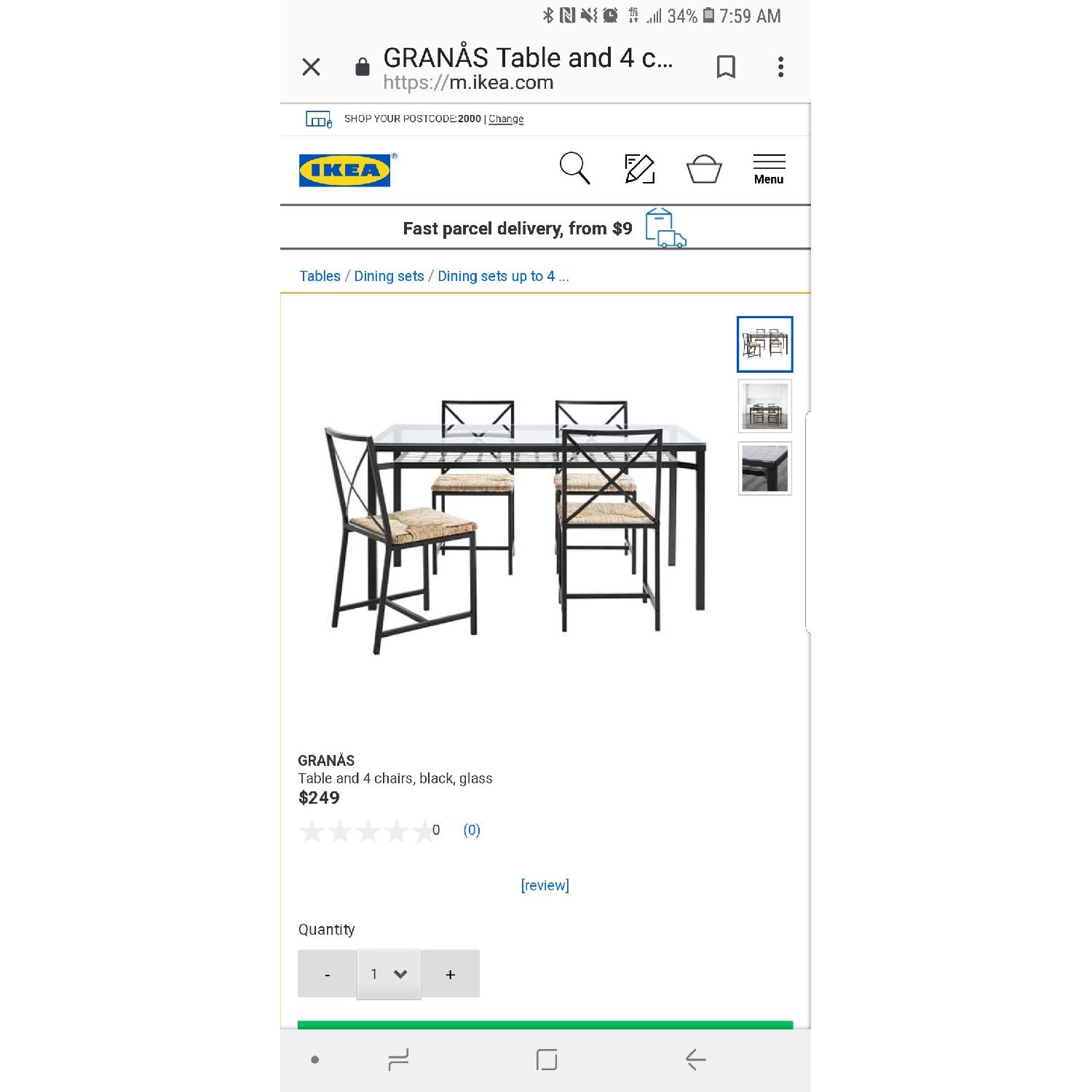 Ikea Granas Dining Table w/ 4 Chairs - image-2