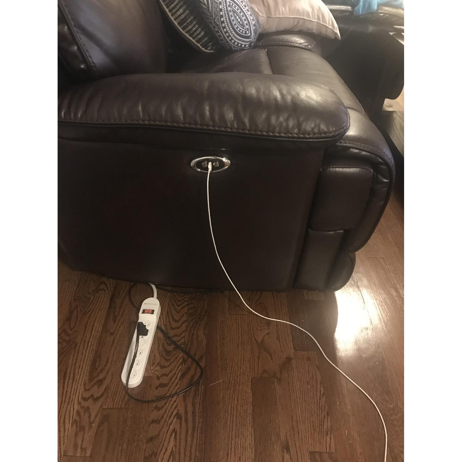 Bob's Faux Leather Power Recliner Sectional Sofa - image-2