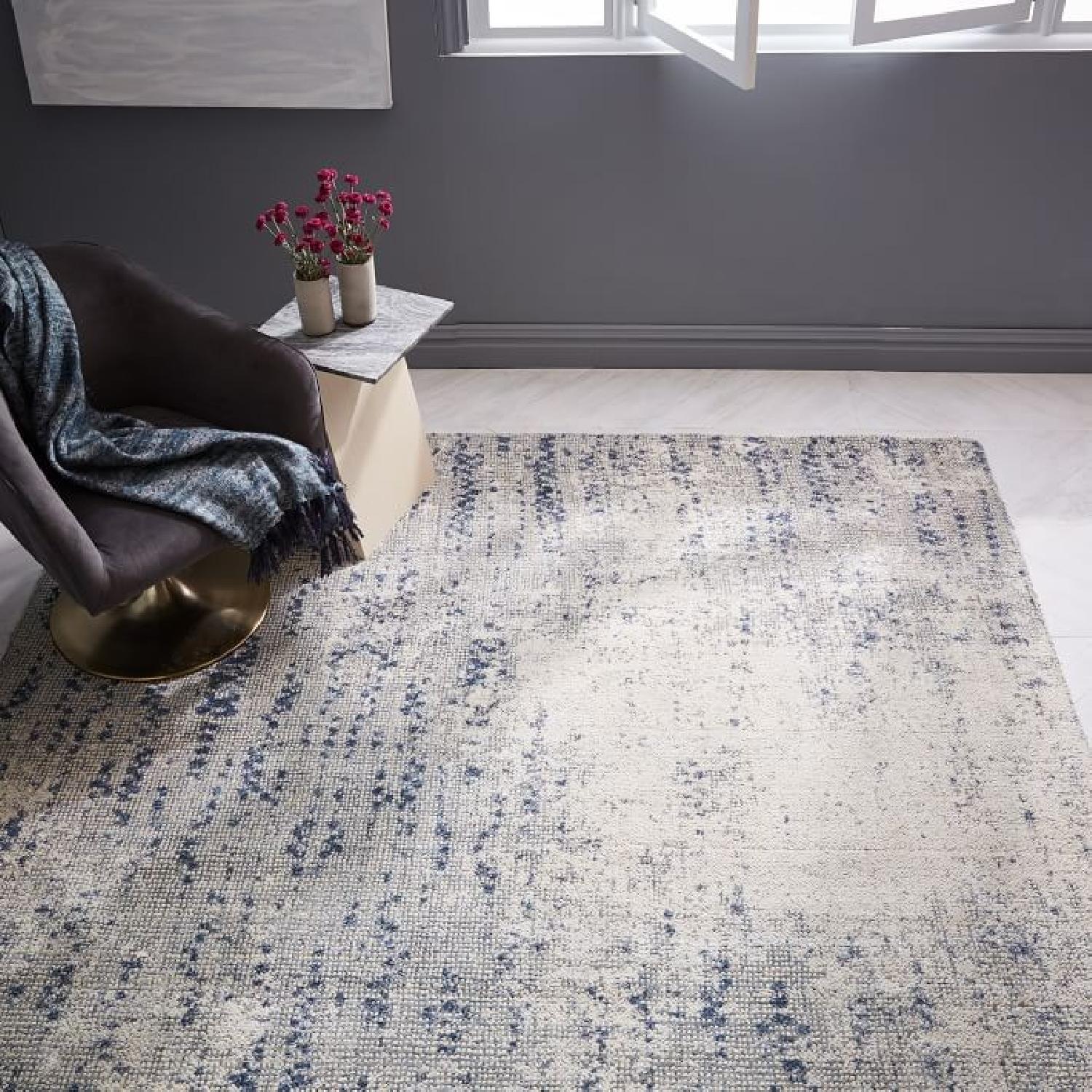 West Elm Distressed Foliage Rug in Moonstone - image-1