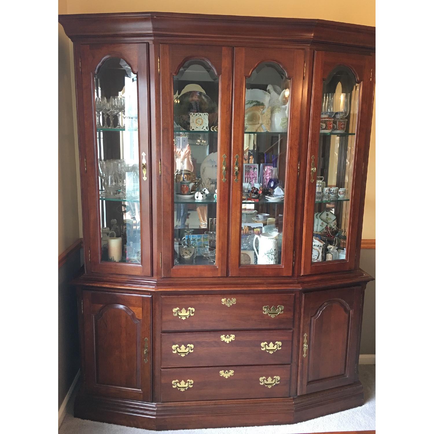 Kincaid Cherry Wood China Cabinet - image-1