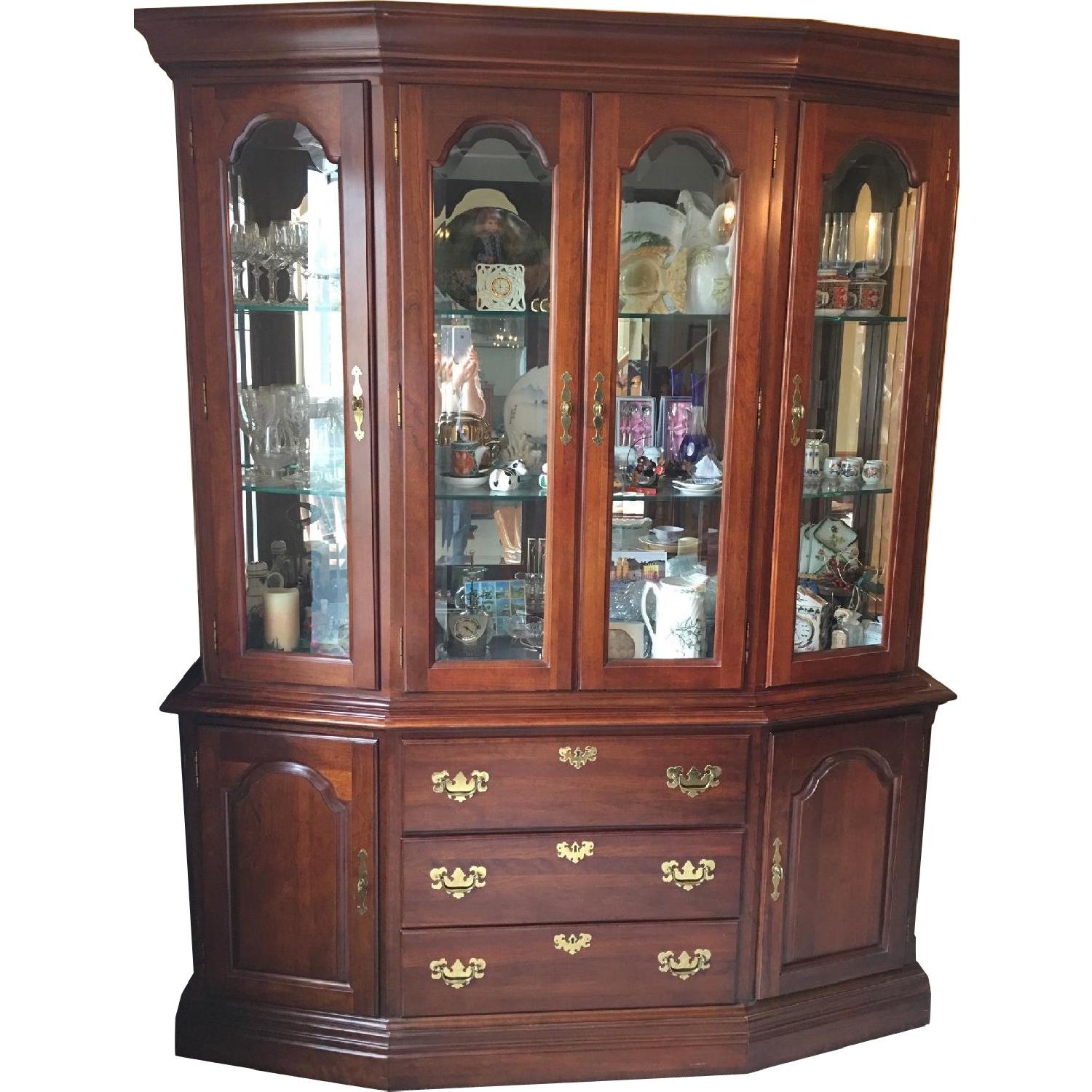 Kincaid Cherry Wood China Cabinet - image-0
