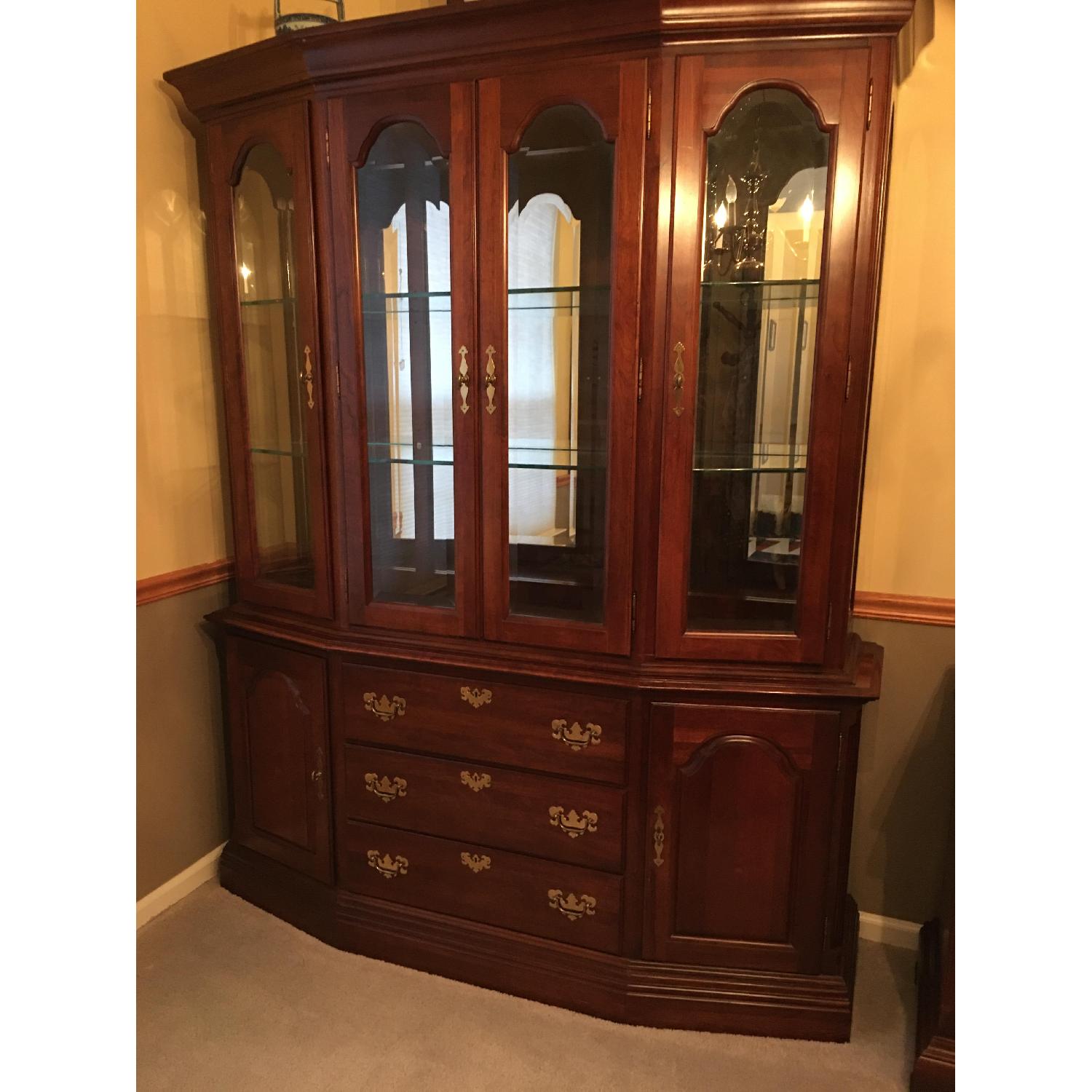 Kincaid Cherry Wood China Cabinet - image-4