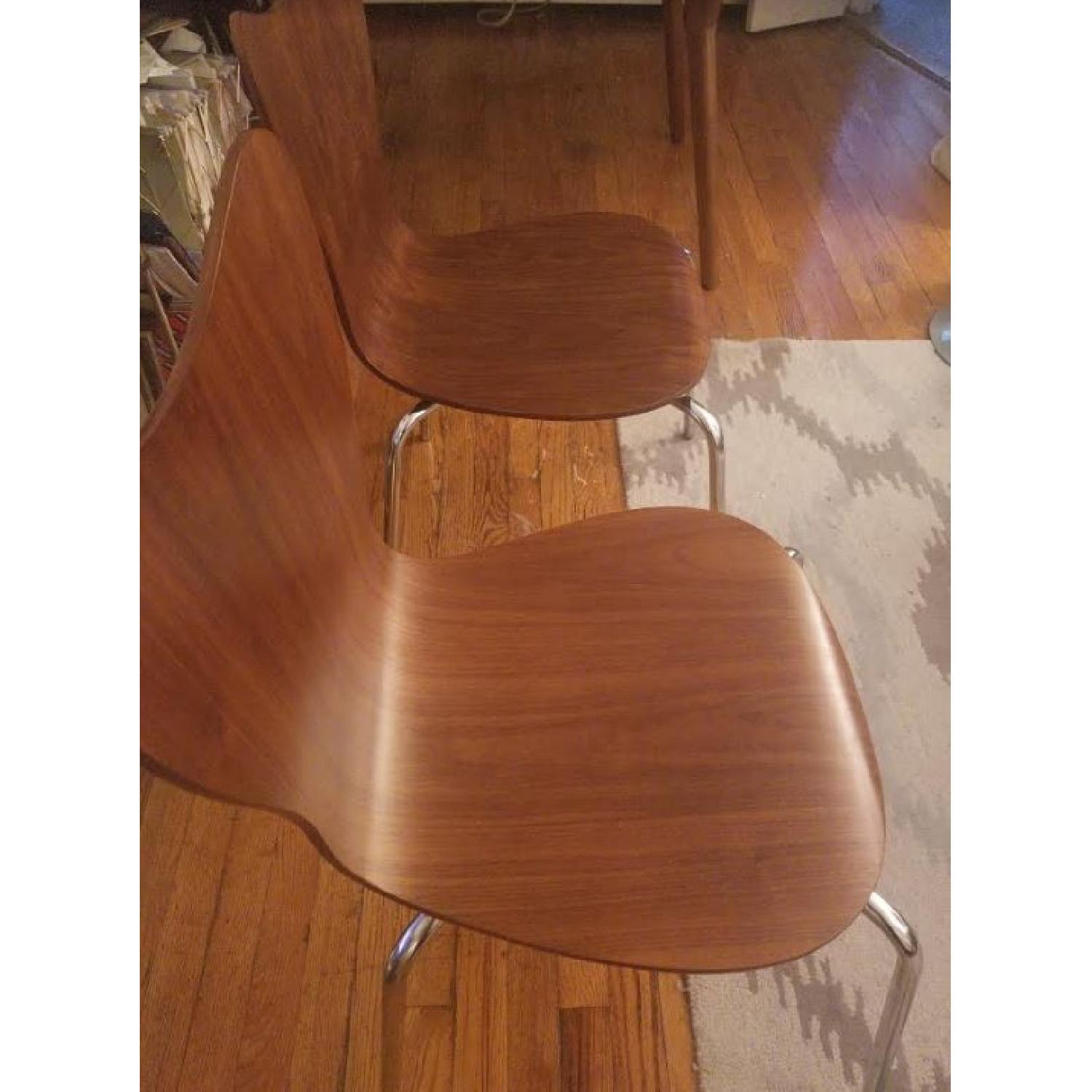 West Elm Scoop Back Dining Chairs in Walnut AptDeco