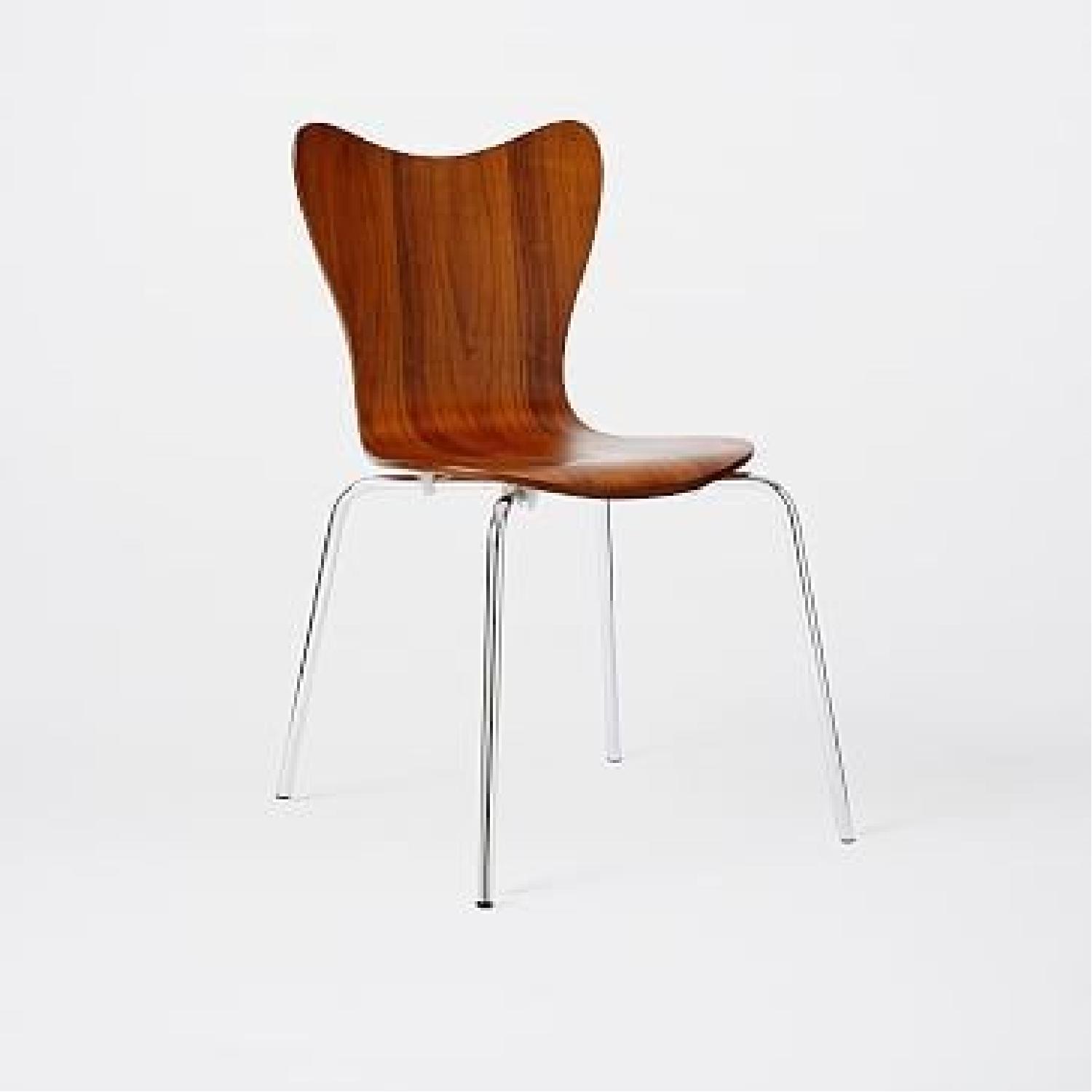 West Elm Scoop Back Dining Chairs in Walnut - image-5