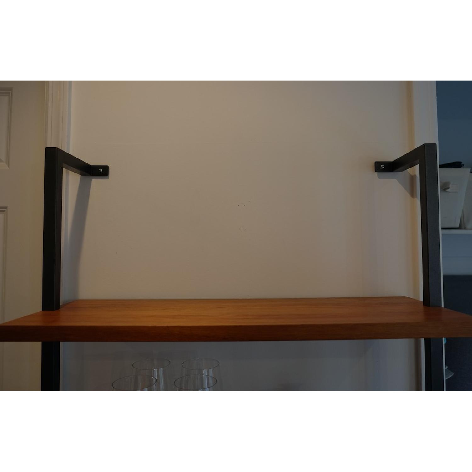 CB2 Helix Acacia Wall-Mounted Bookshelves - image-2