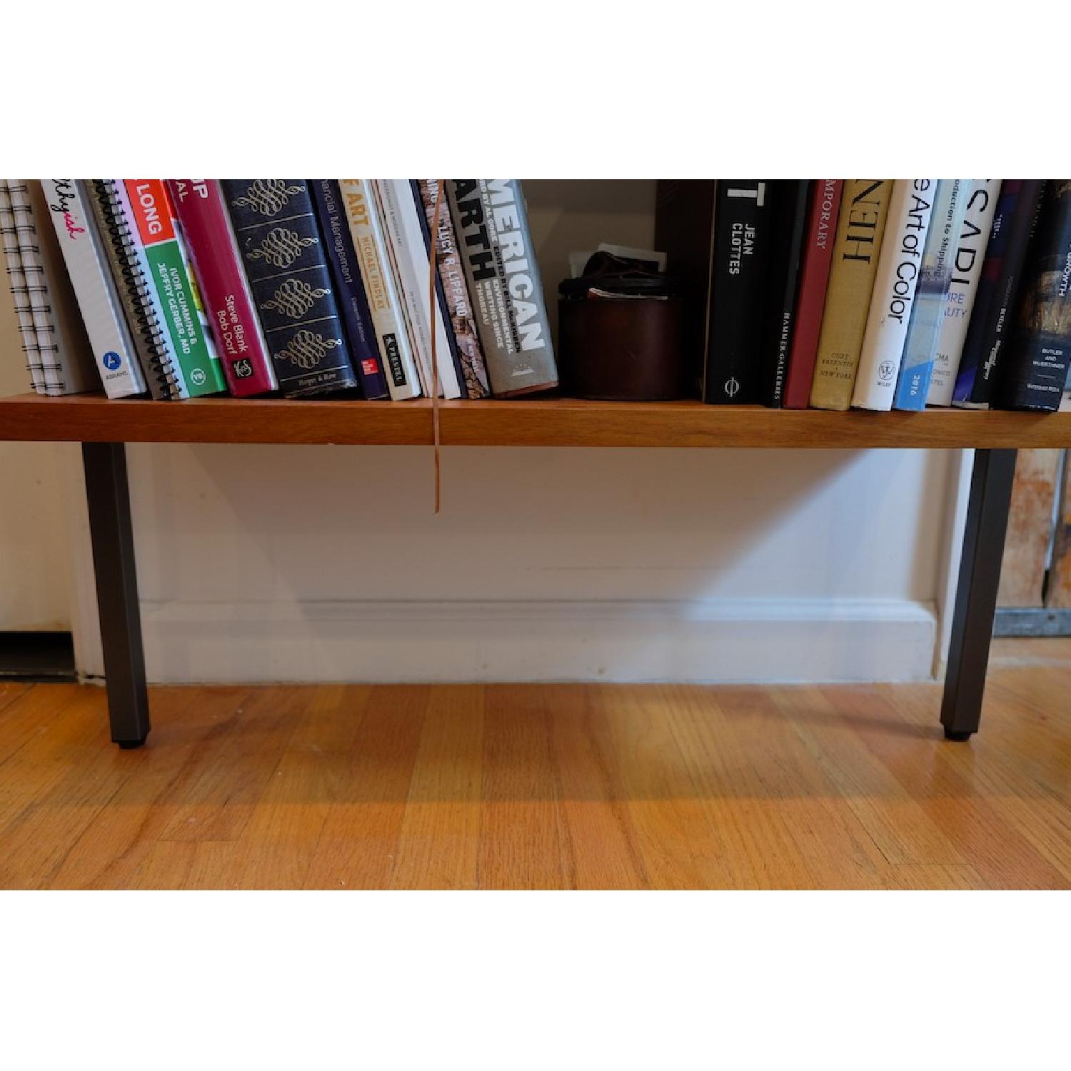 CB2 Helix Acacia Wall-Mounted Bookshelves - image-3