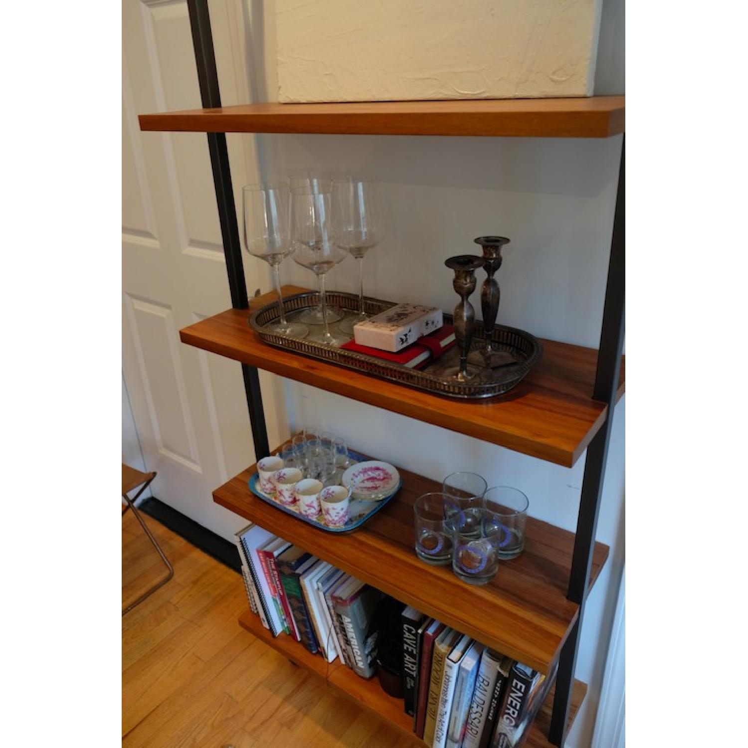 CB2 Helix Acacia Wall-Mounted Bookshelves - image-4