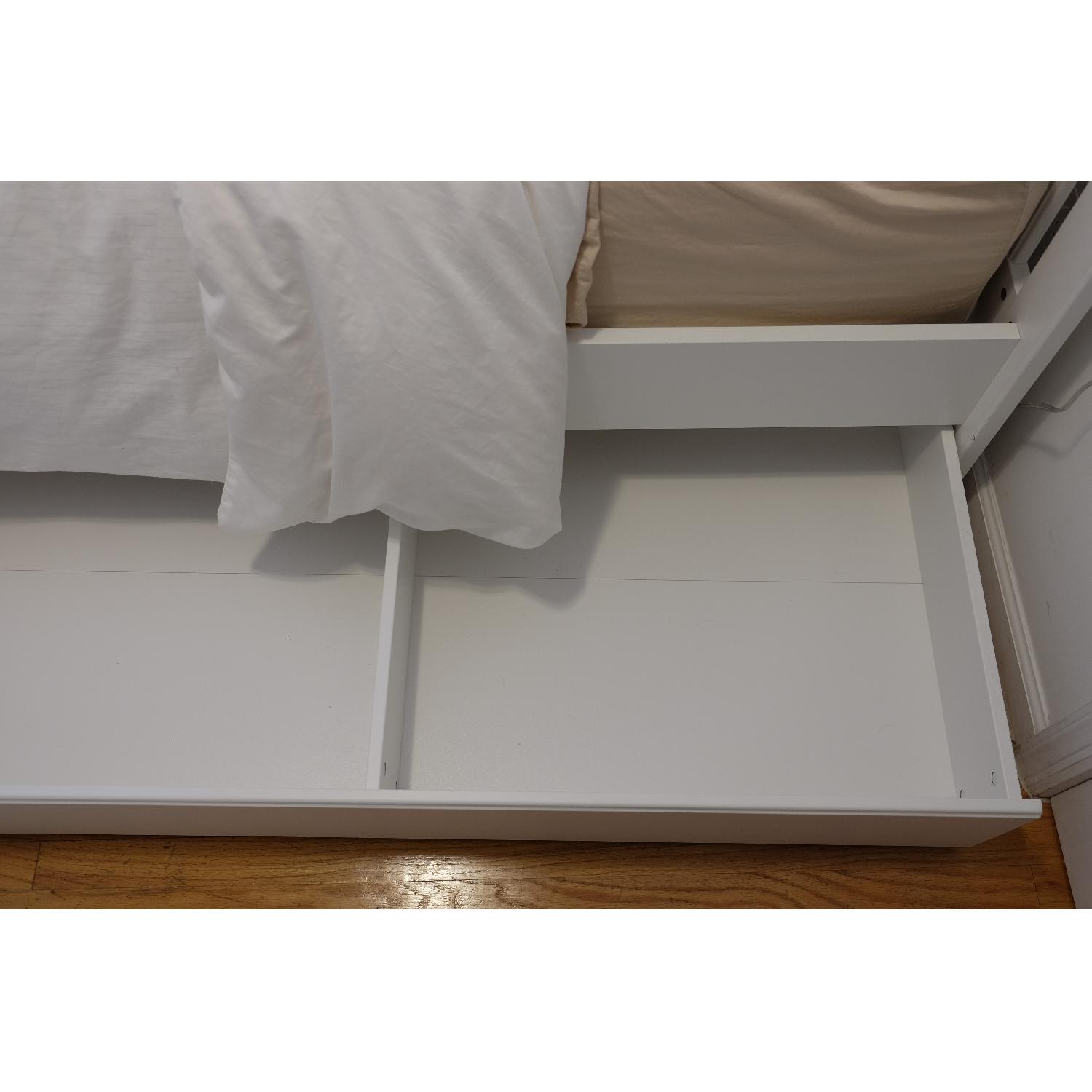 Ikea Songesand Queen Bed w/ 2 Storage Drawers AptDeco