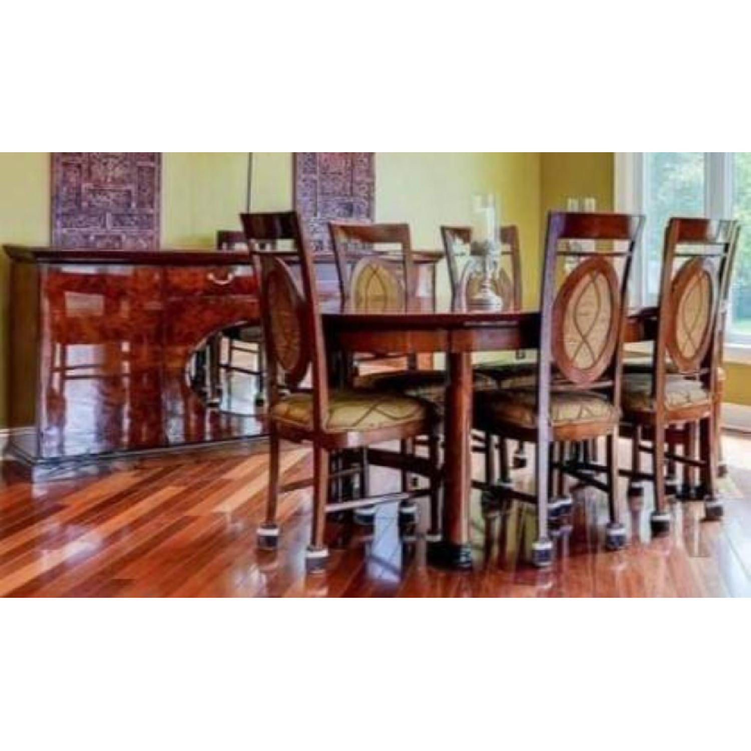 Antique Italian Expandable Dining Table w/ 6 Chairs - image-1