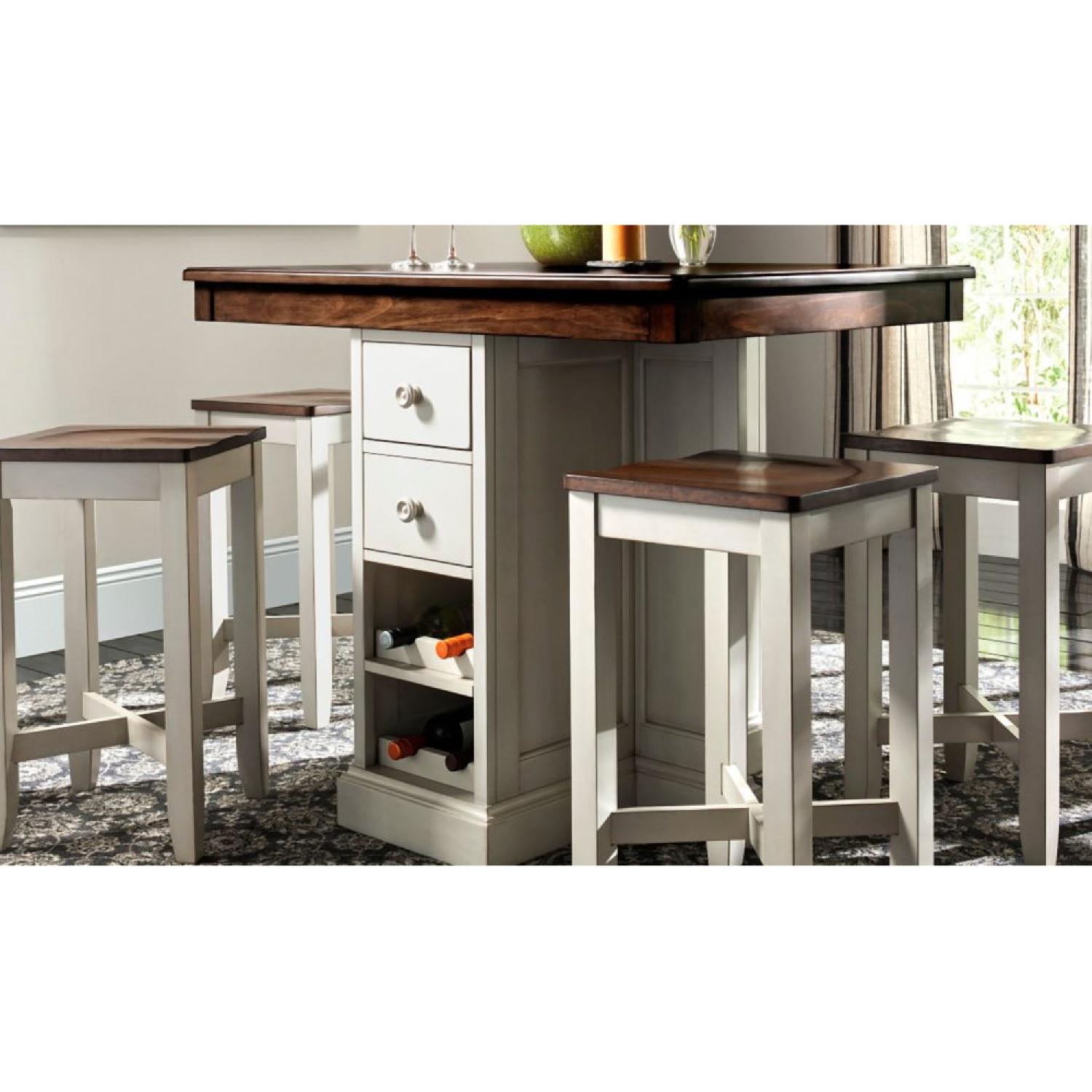 Raymour & Flanigan Counter Height Dining Table w/ Storage - image-4