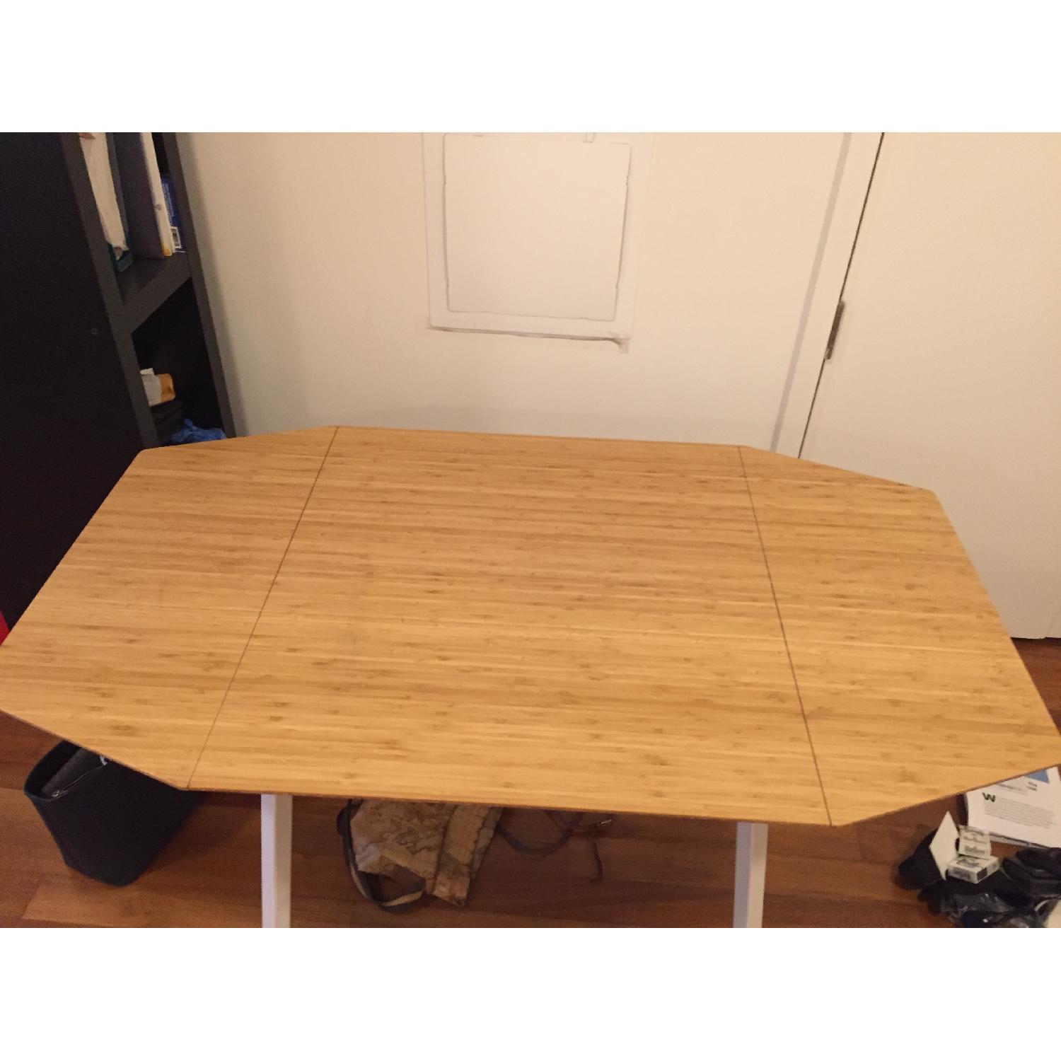 Ikea Drop-Leaf Dining Table in Bamboo - image-1