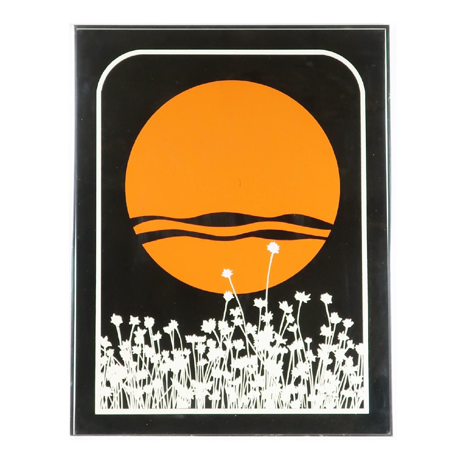 1970s Vintage Painted Mirror by Jim Rosloff for Academy Arts - image-1