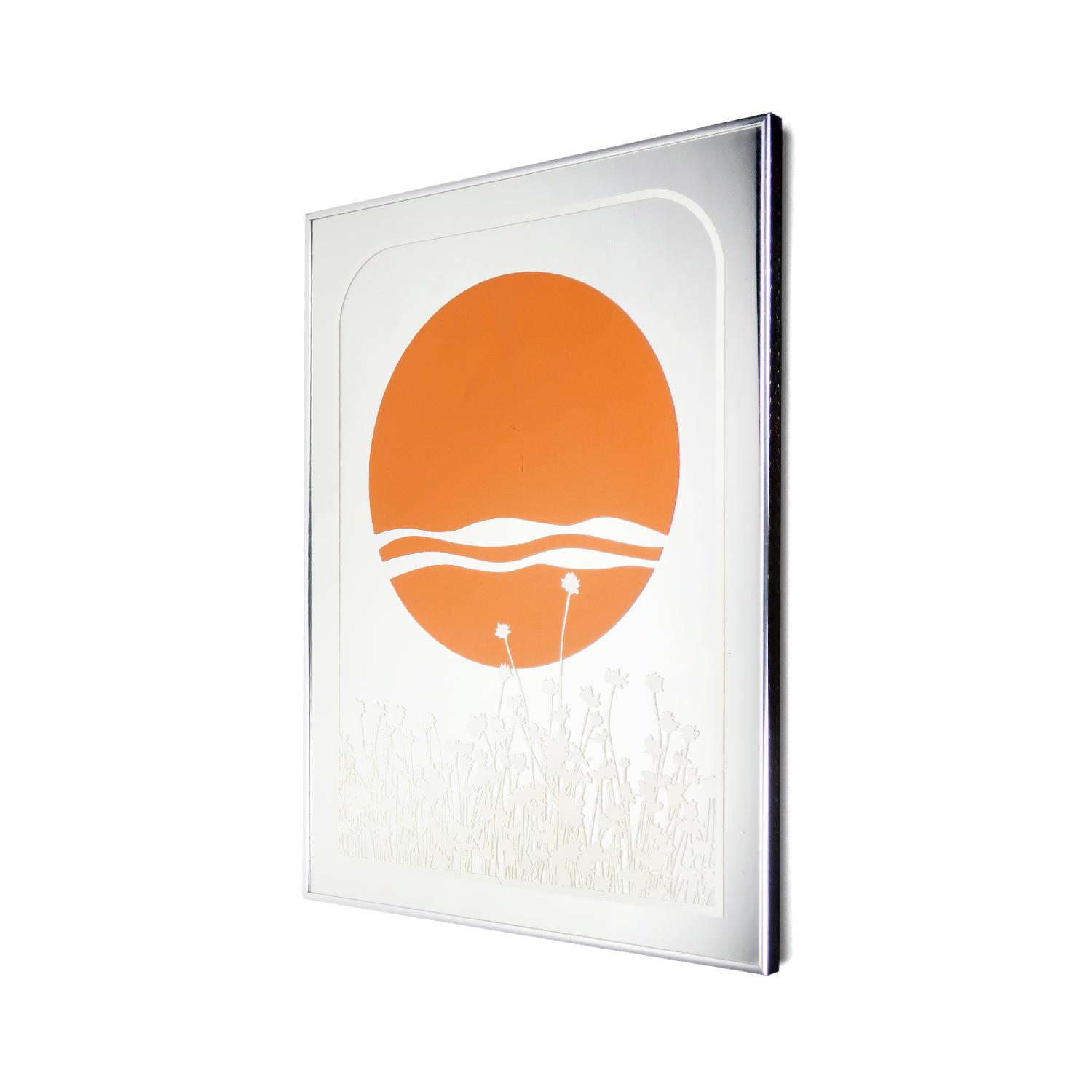 1970s Vintage Painted Mirror by Jim Rosloff for Academy Arts - image-5