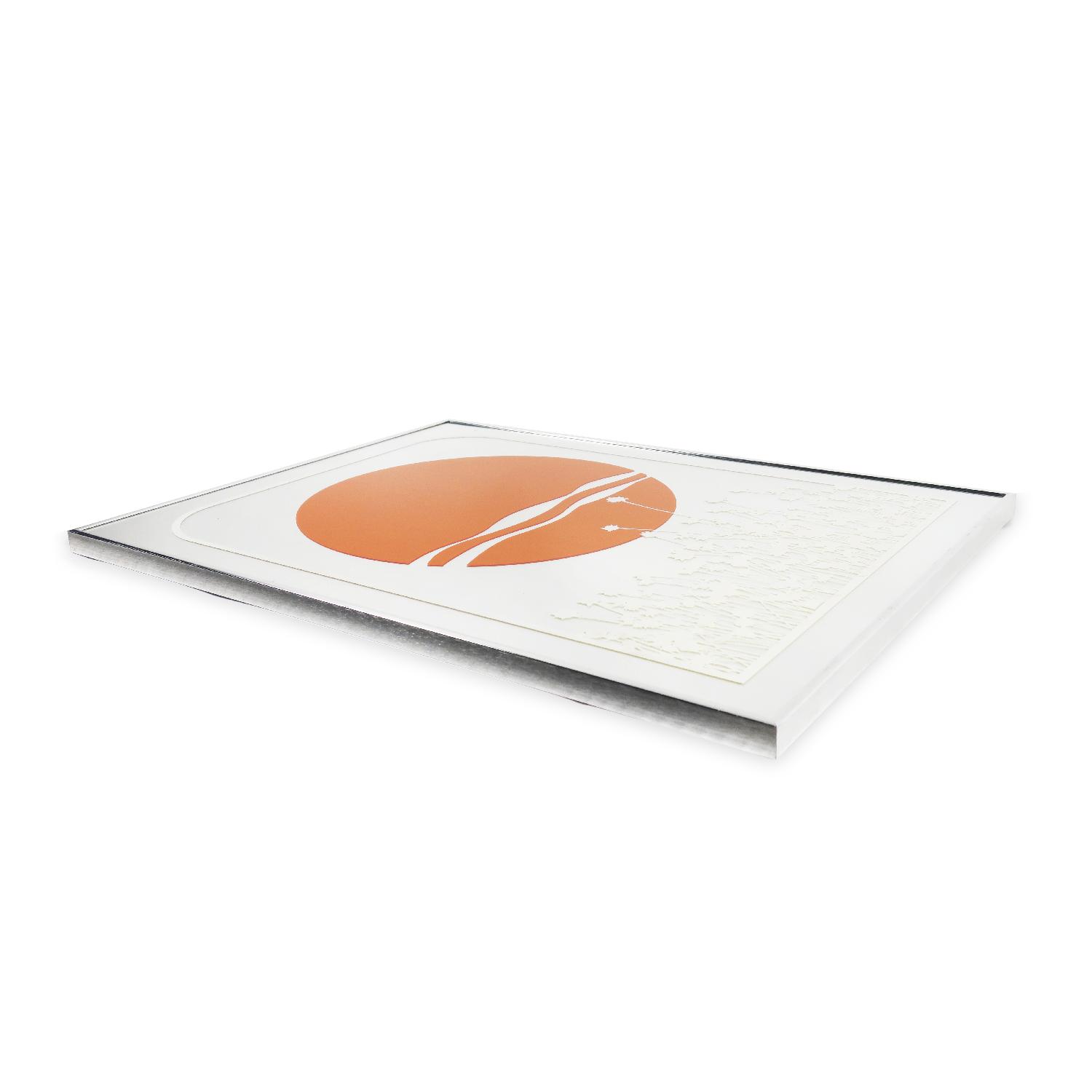 1970s Vintage Painted Mirror by Jim Rosloff for Academy Arts - image-6