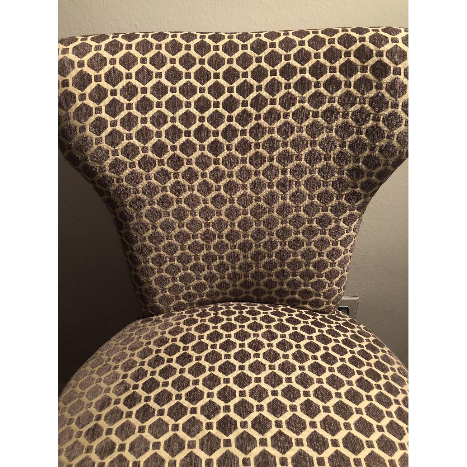 Patterned Grey Nailhead Dining Room Chair - image-4
