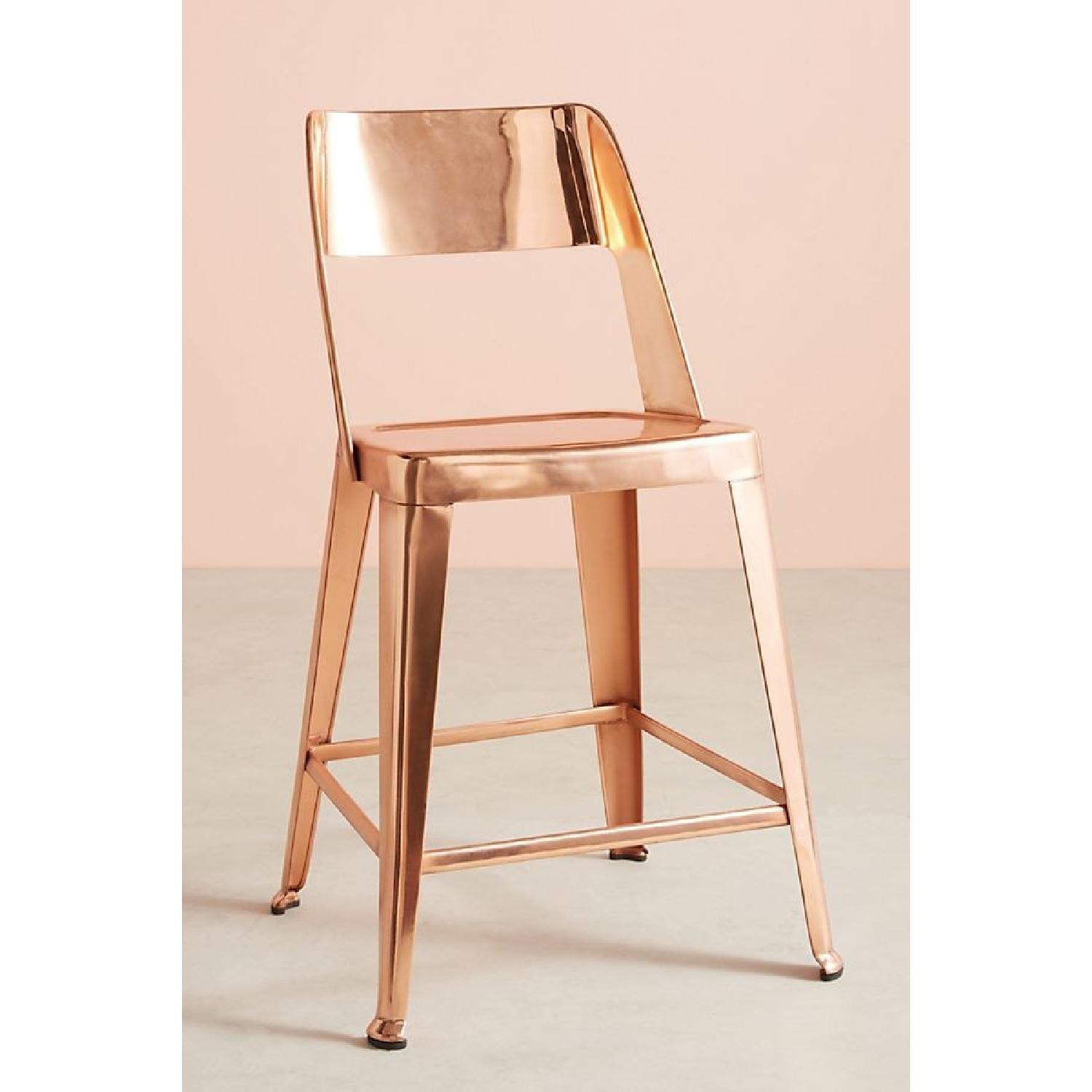 Anthropologie Brass Spenser Counter Stools - image-1